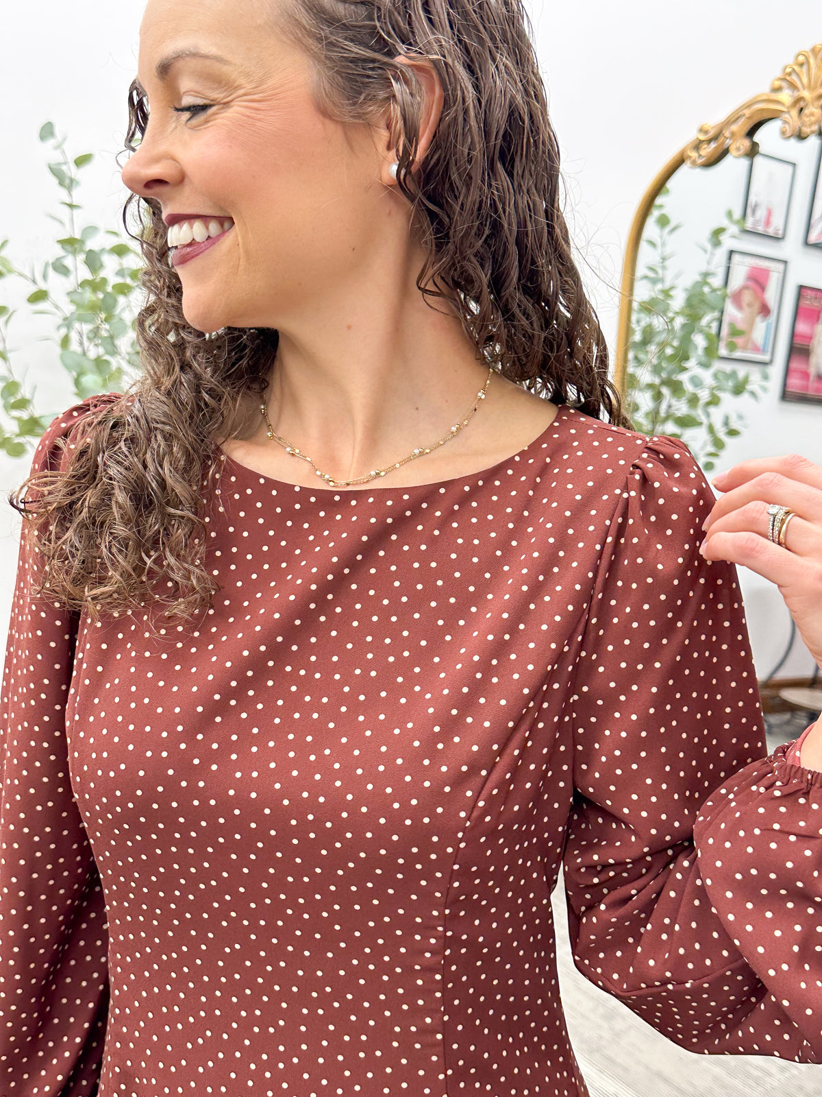 Polka Dot Drop Waist Mini Dress