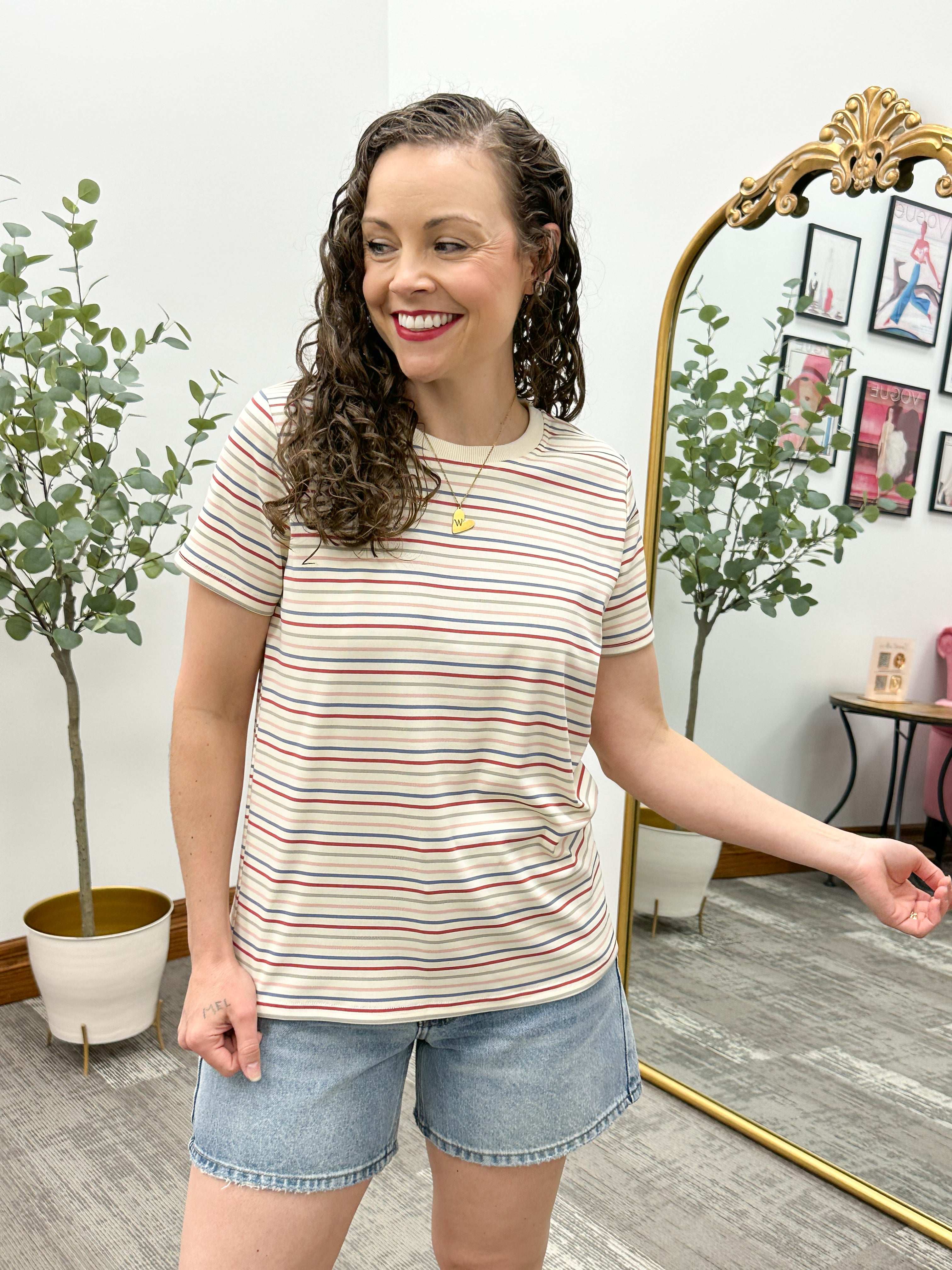 Multi Colored Striped T-Shirt