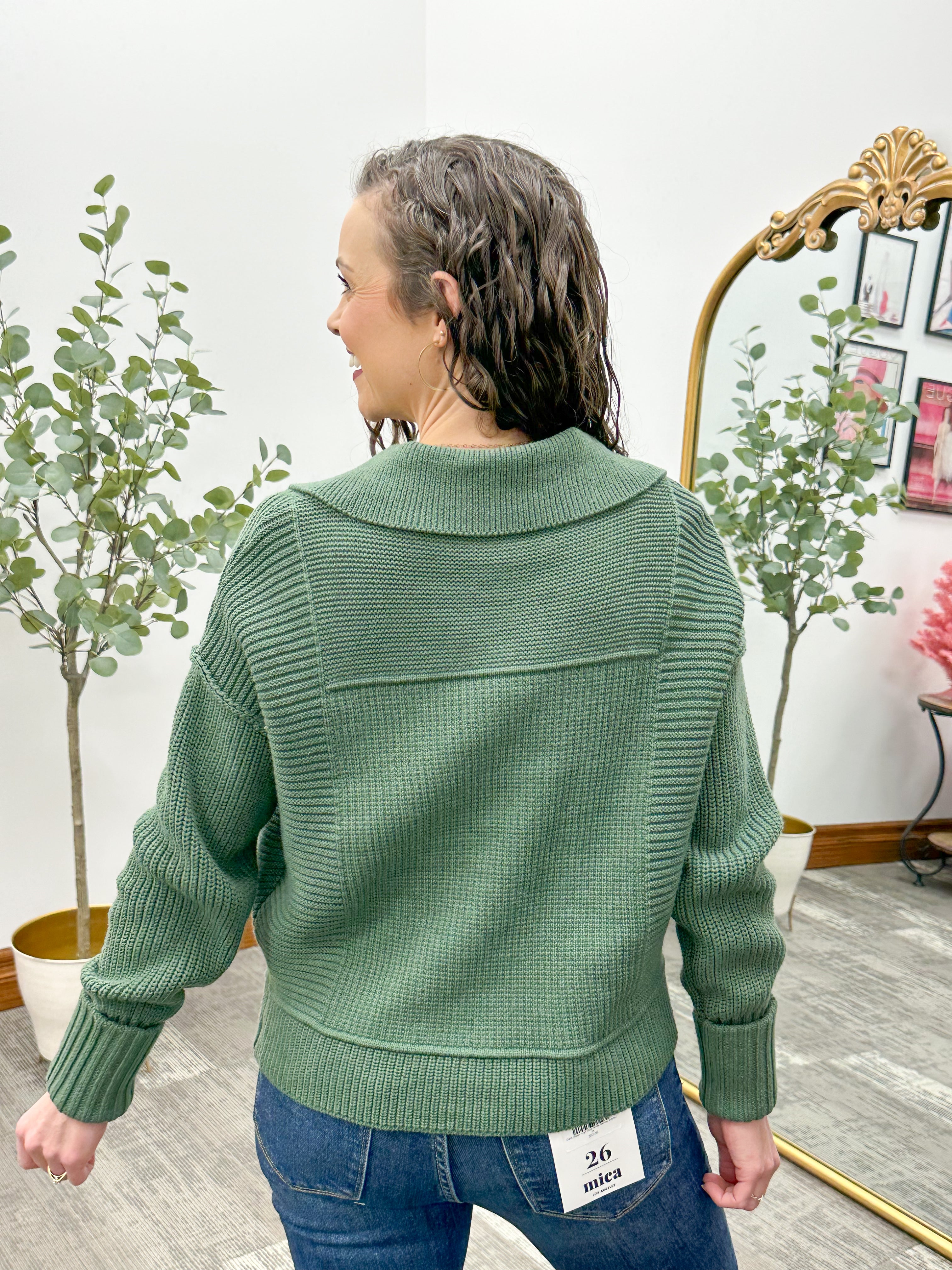 Mandi Collared Zip Up Cardigan