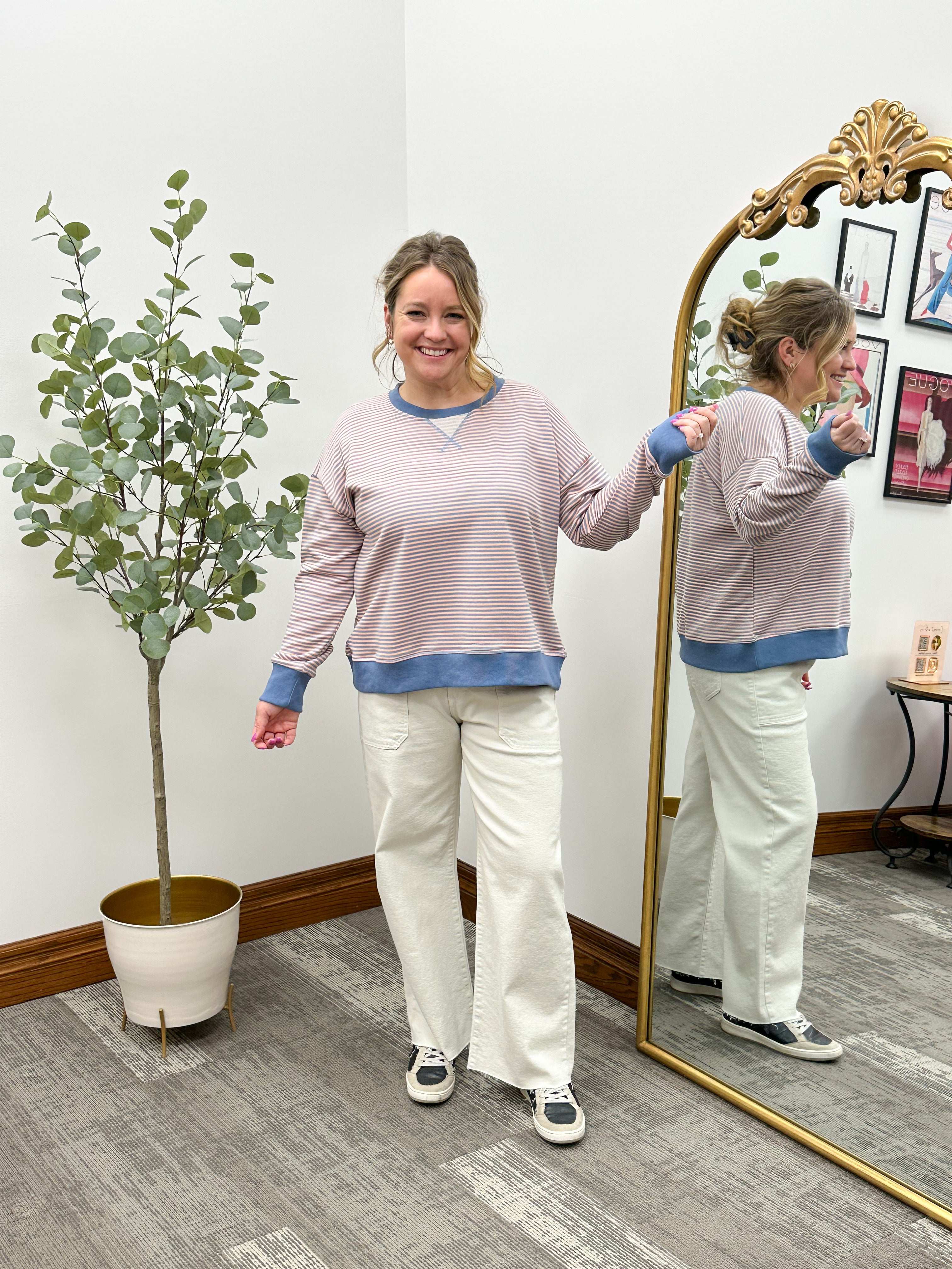 Scottie Striped Oversized Sweatshirt