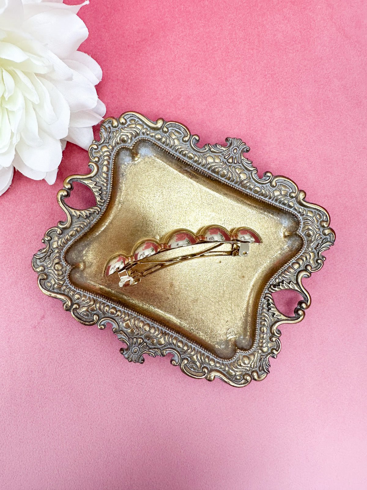 Gold Bubble Hairclip Barrette