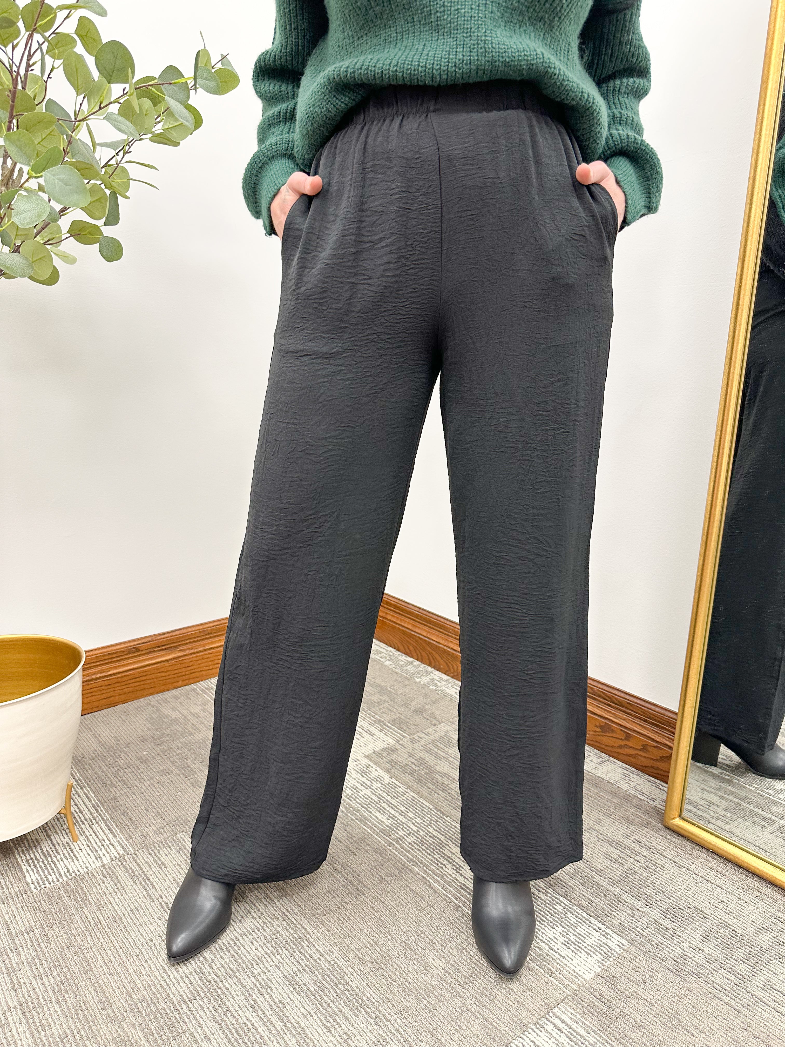 Black Wide Leg Dress Pants