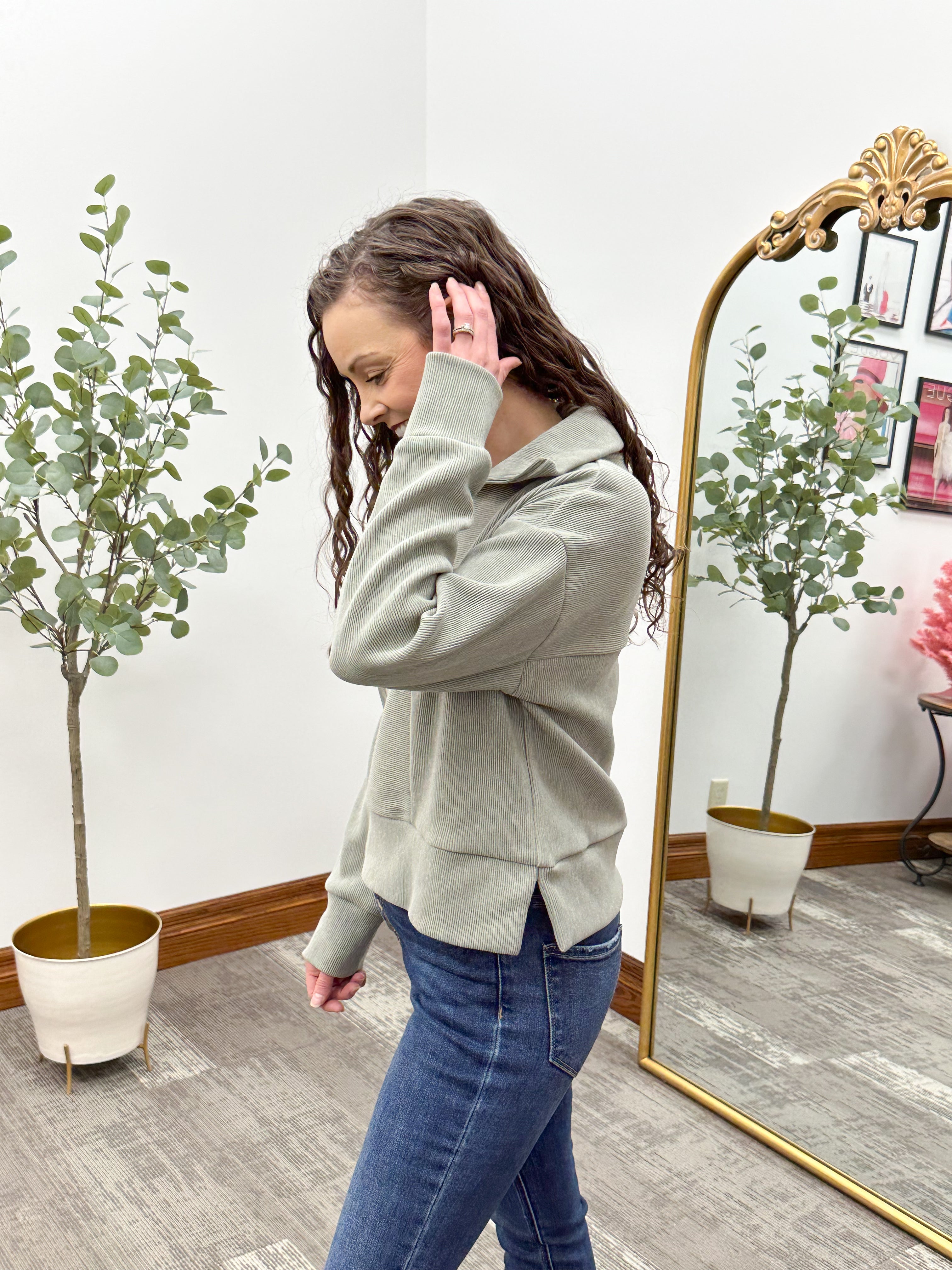 1/2 Zip Ribbed Pullover