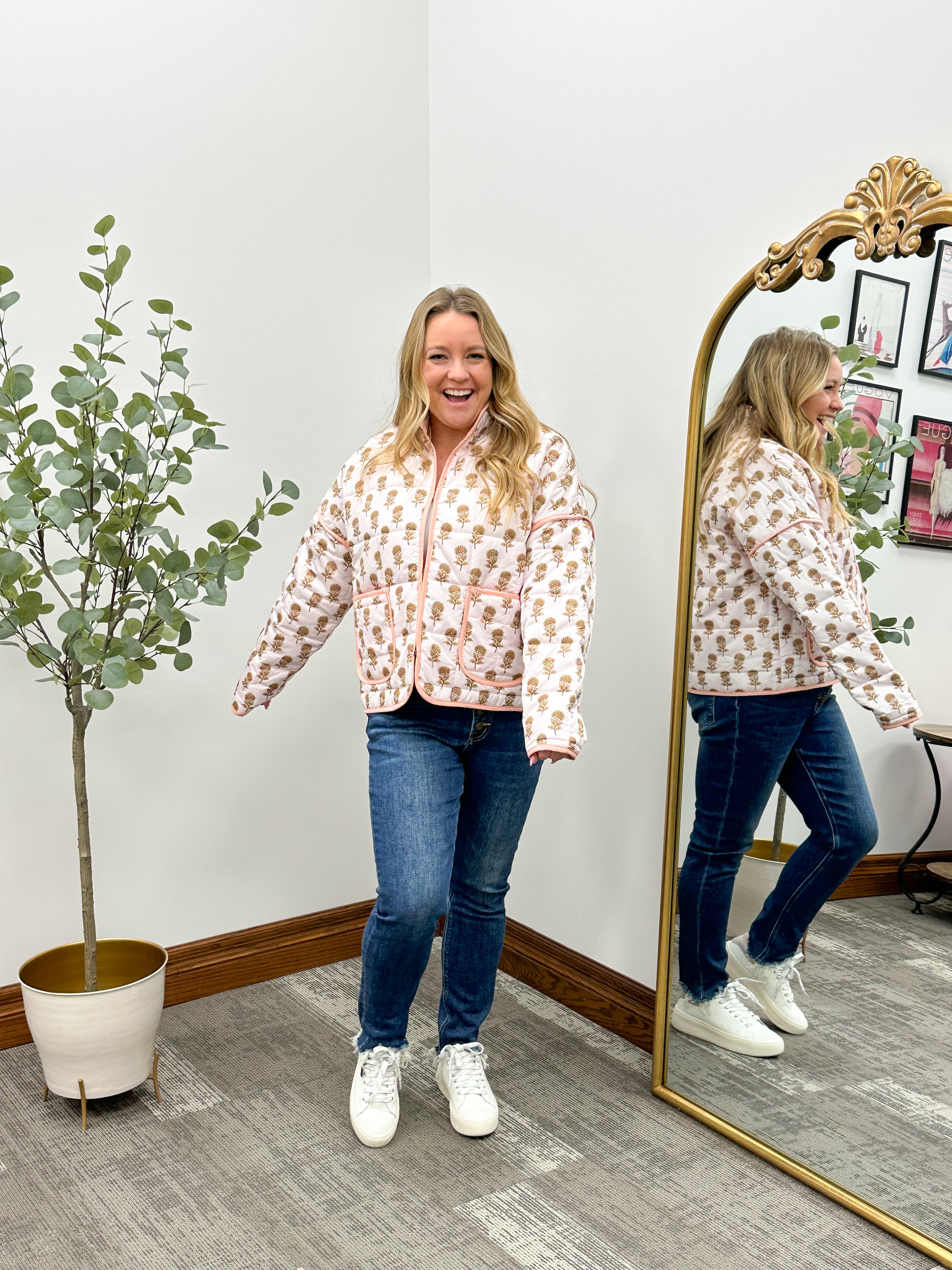 Pink Quilted Dandelion Jacket