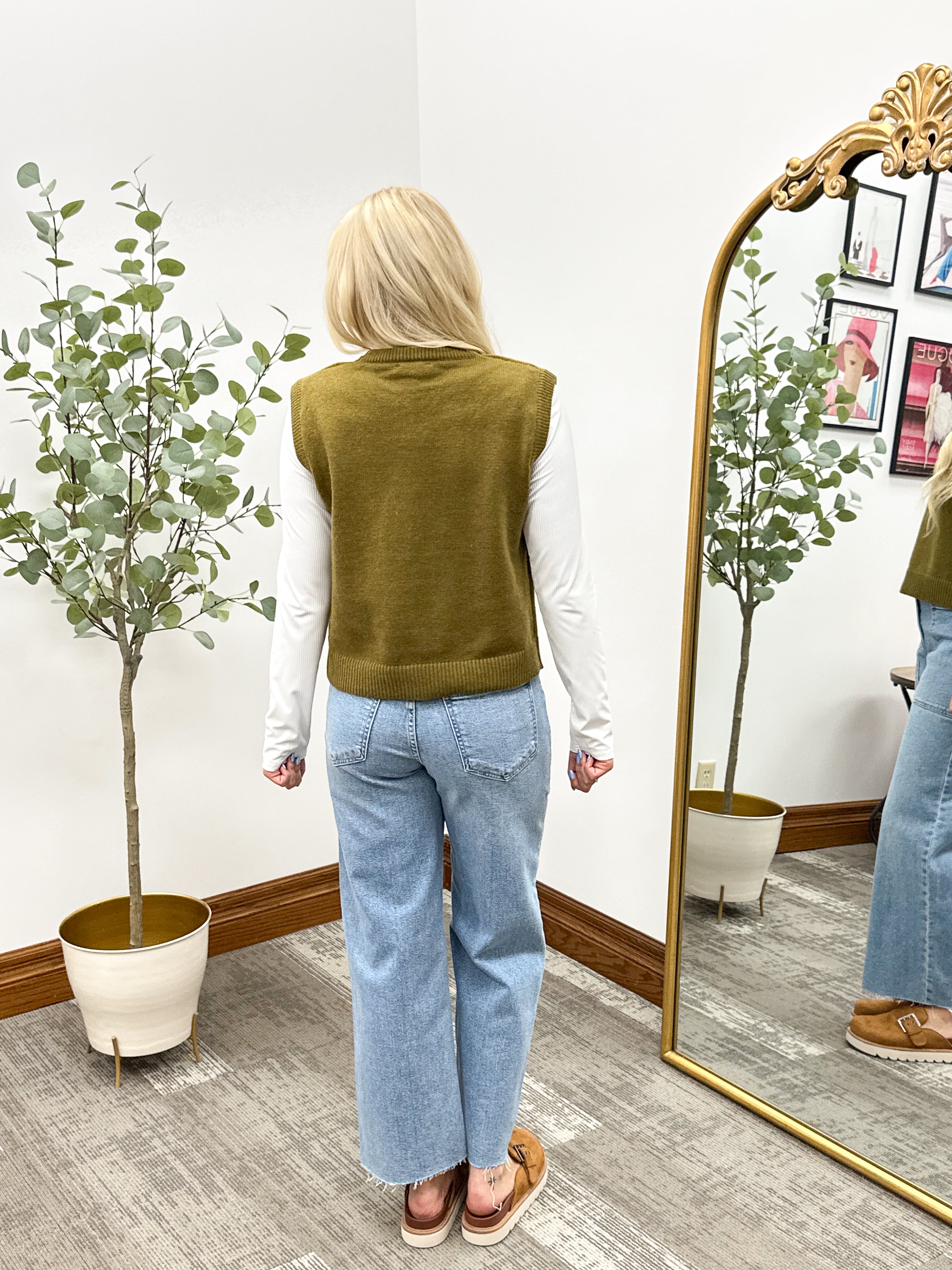 Olive Sweater Vest