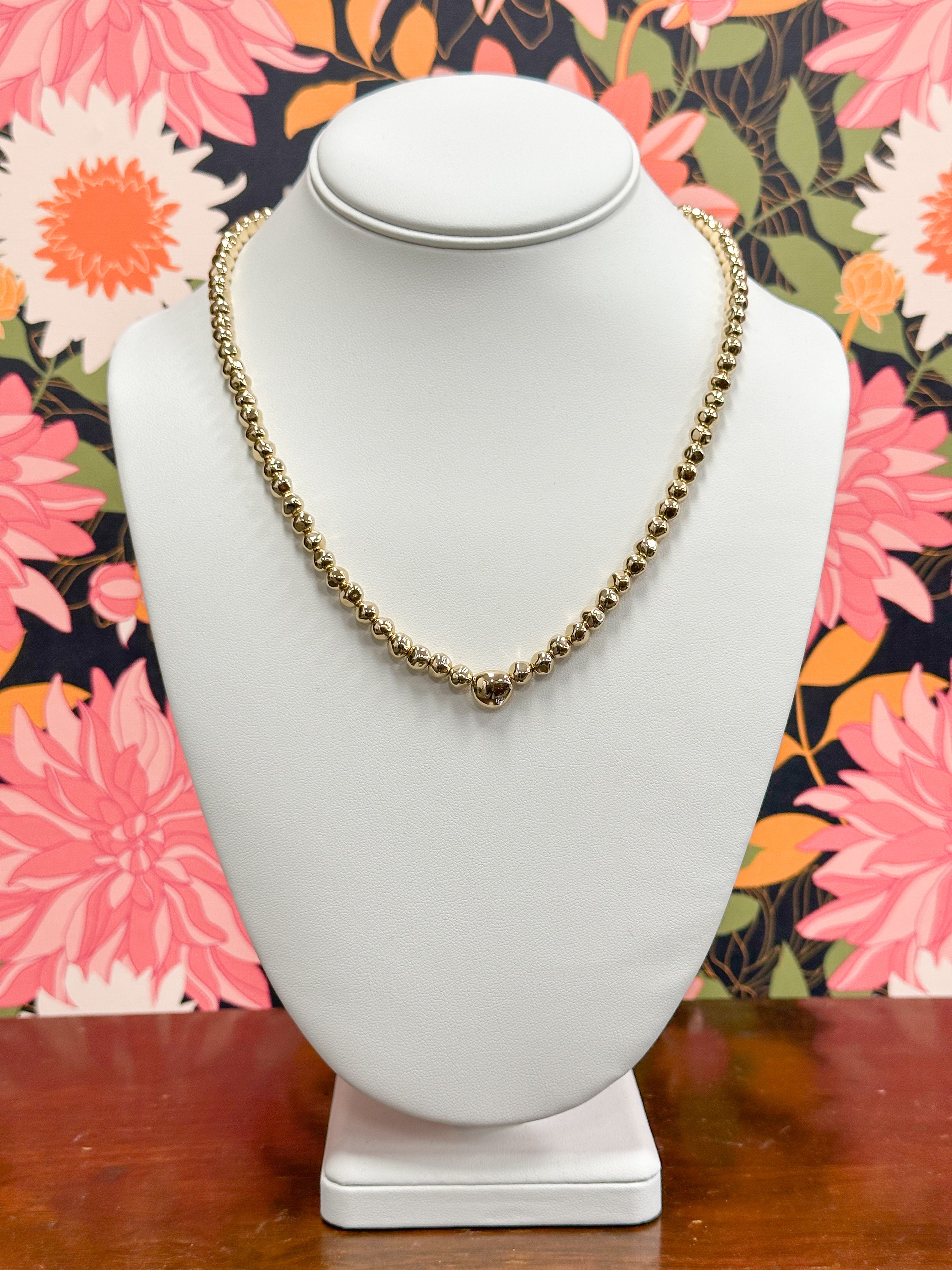 Gold Beaded Necklace