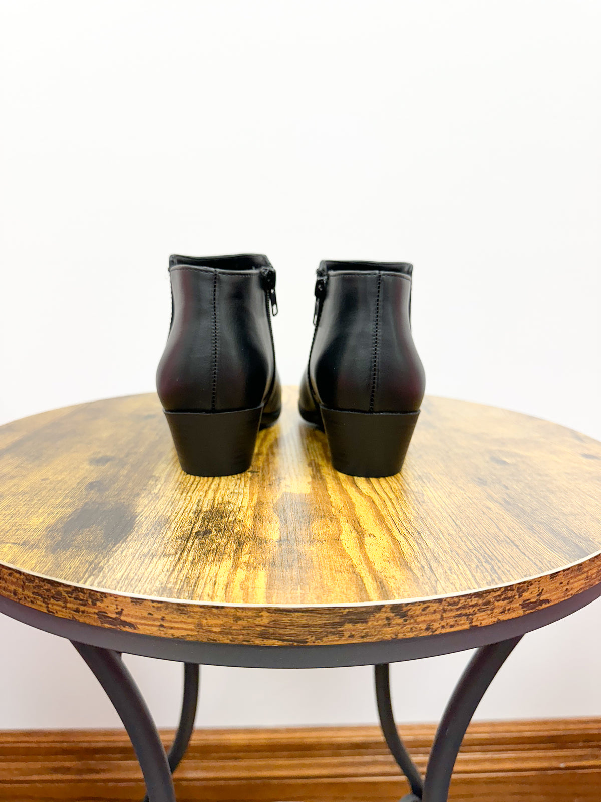 Aurora Black Heeled Ankle Bootie