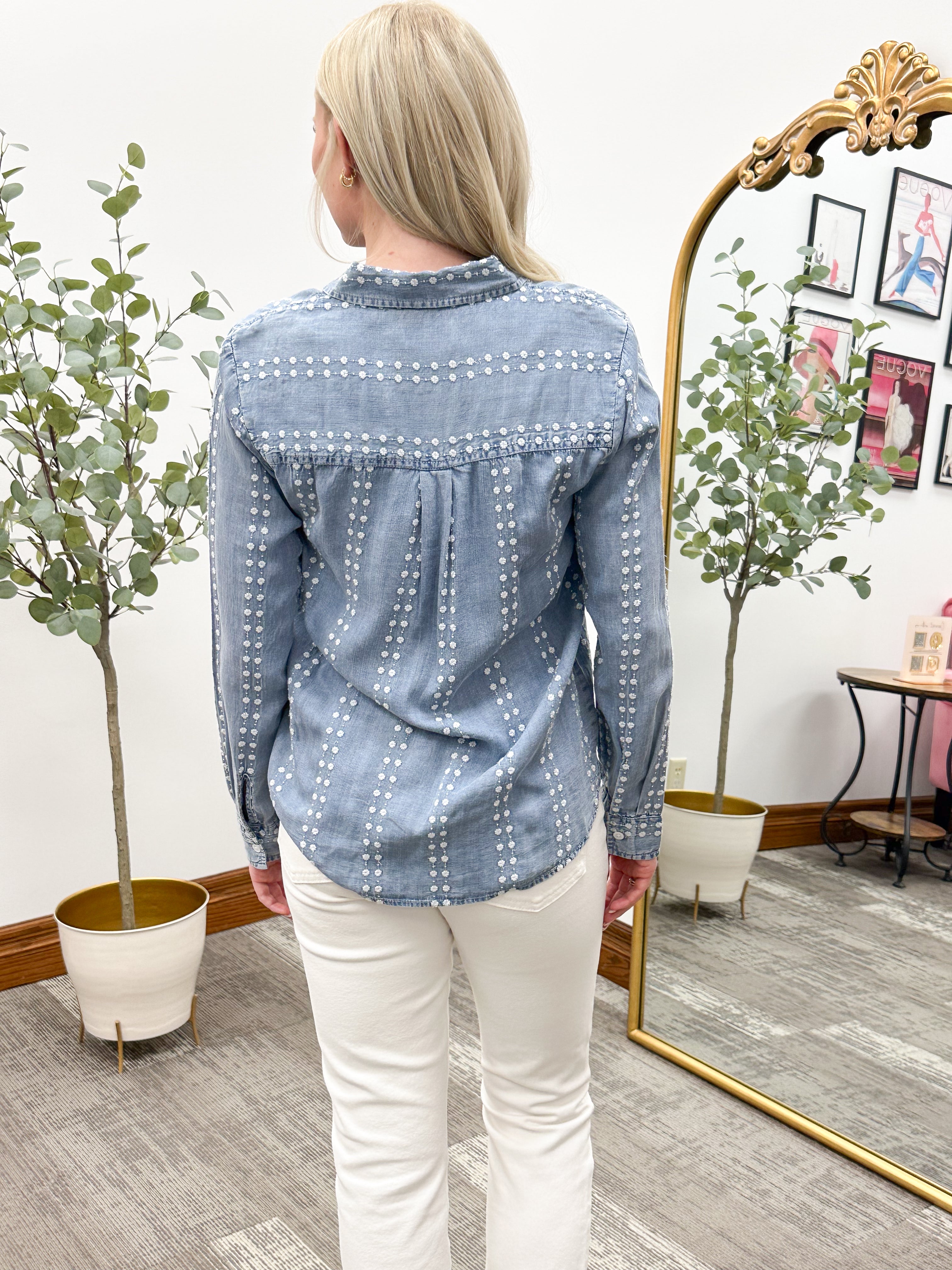 Natalia Daisy Stripe Shirt