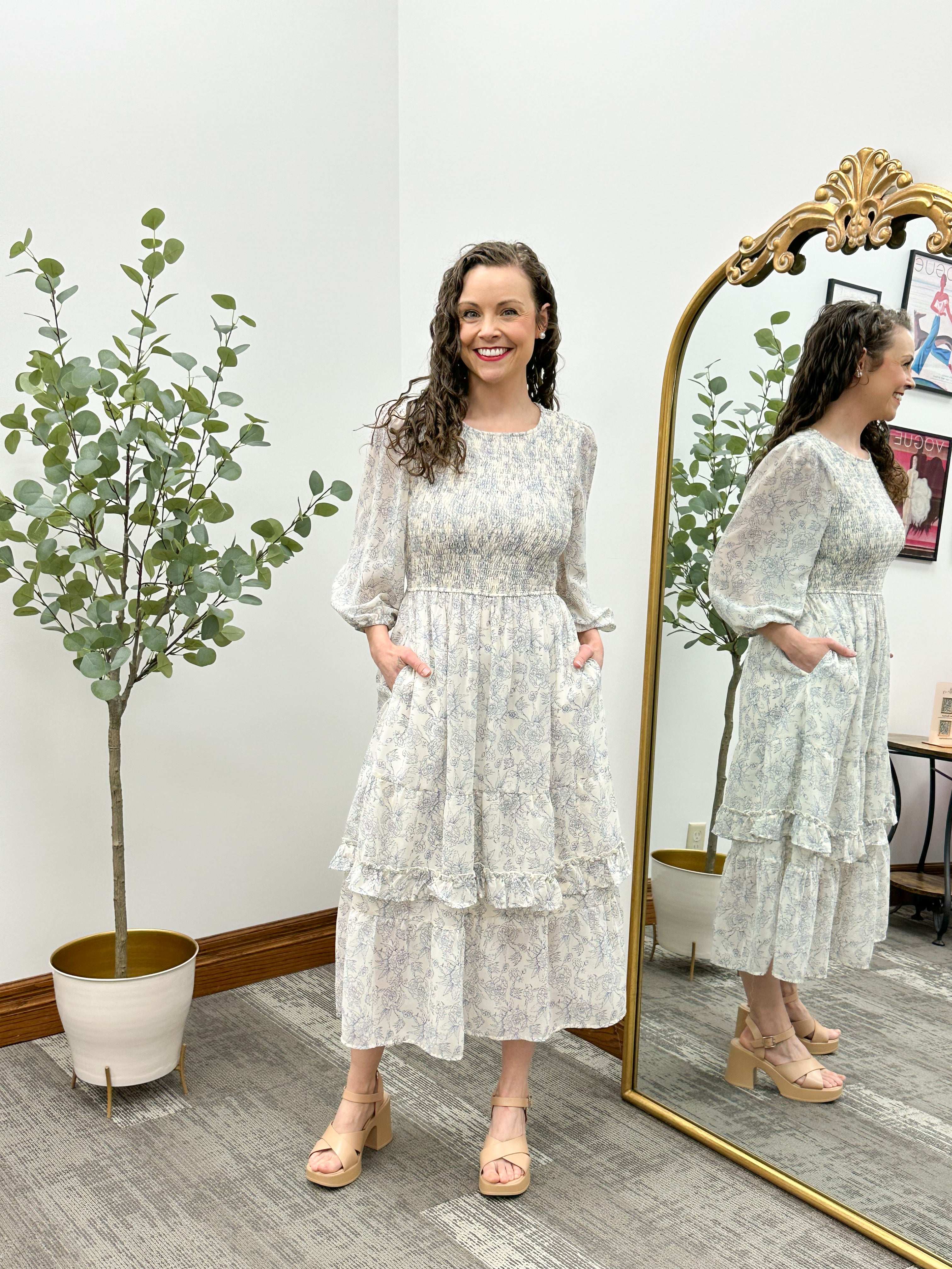 Mabel 3/4 Sleeve Maxi Dress