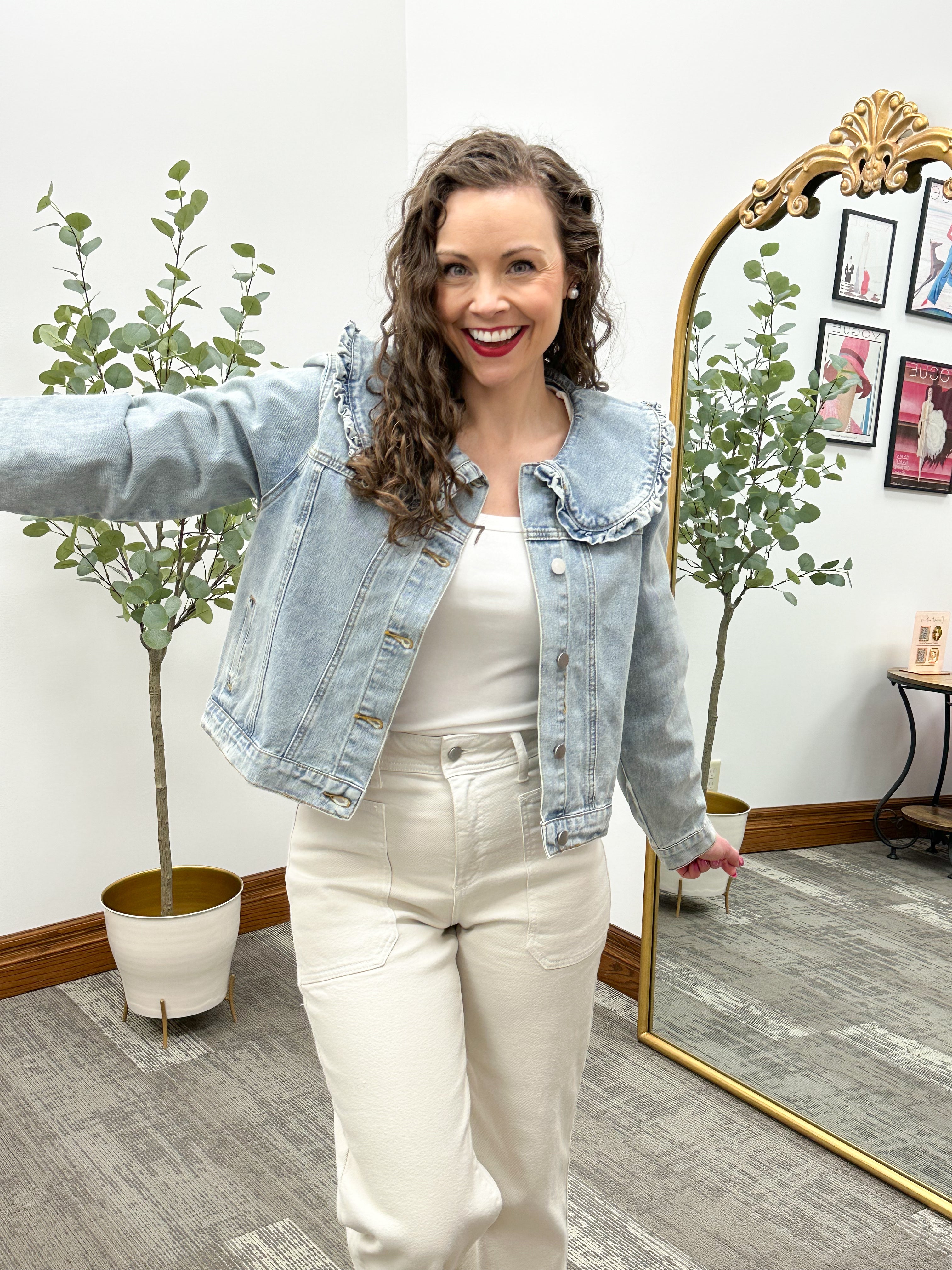 Oversized Collar Denim Jacket