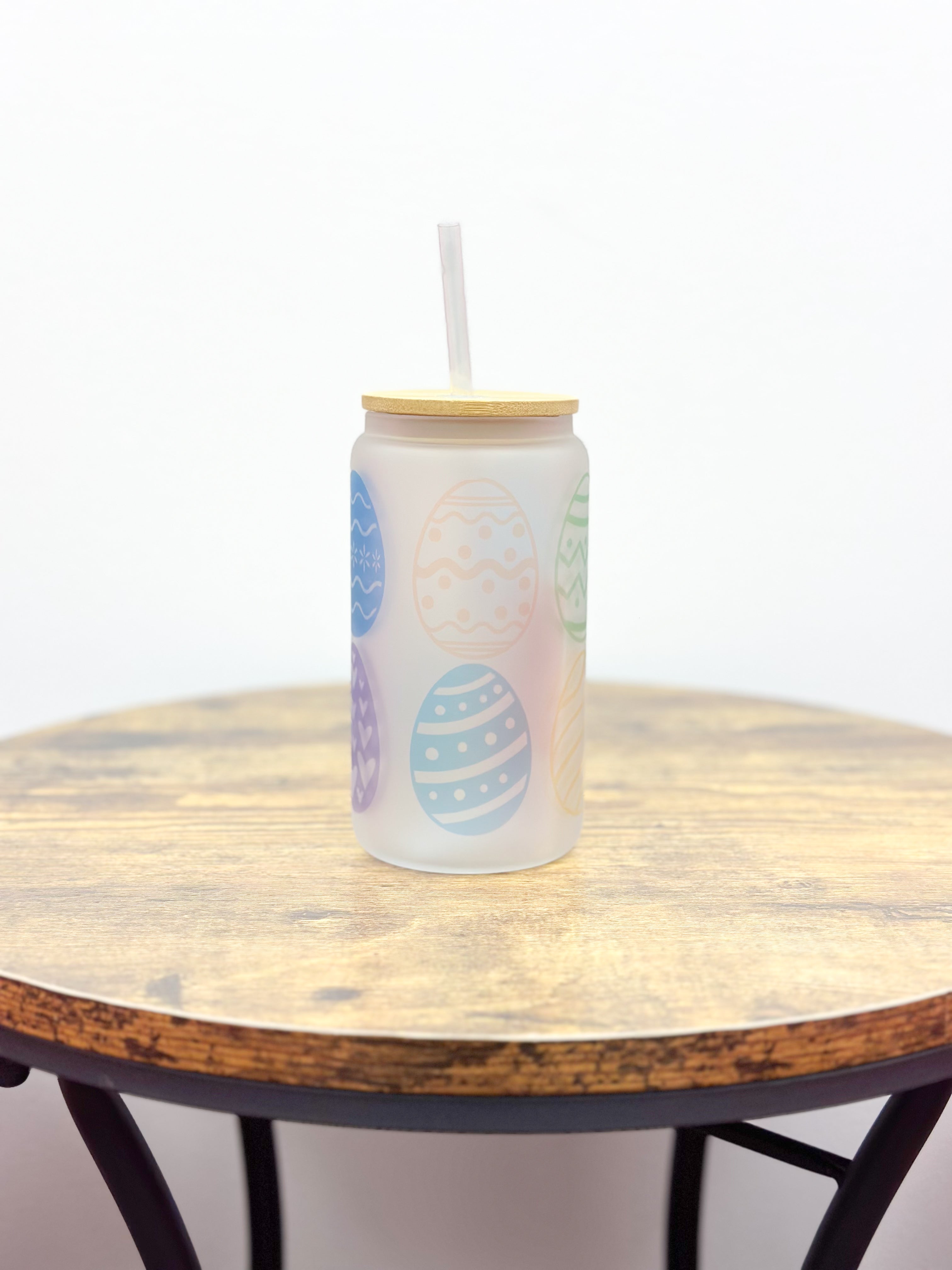 Easter Glass Tumbler w/ Lid