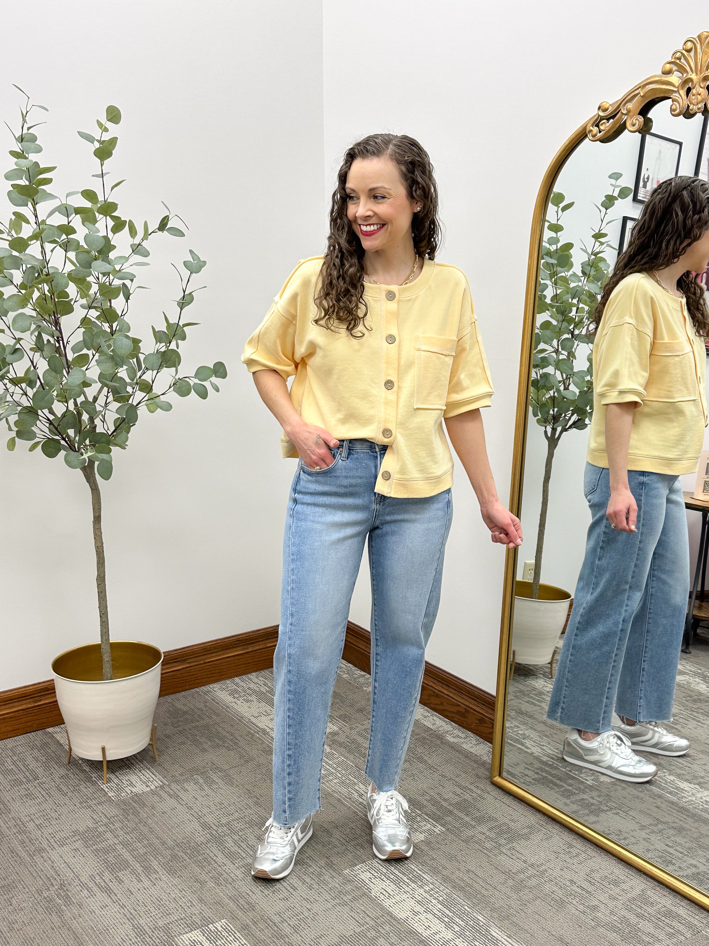 Light Wash HR Slouchy Cropped Barrel Jeans