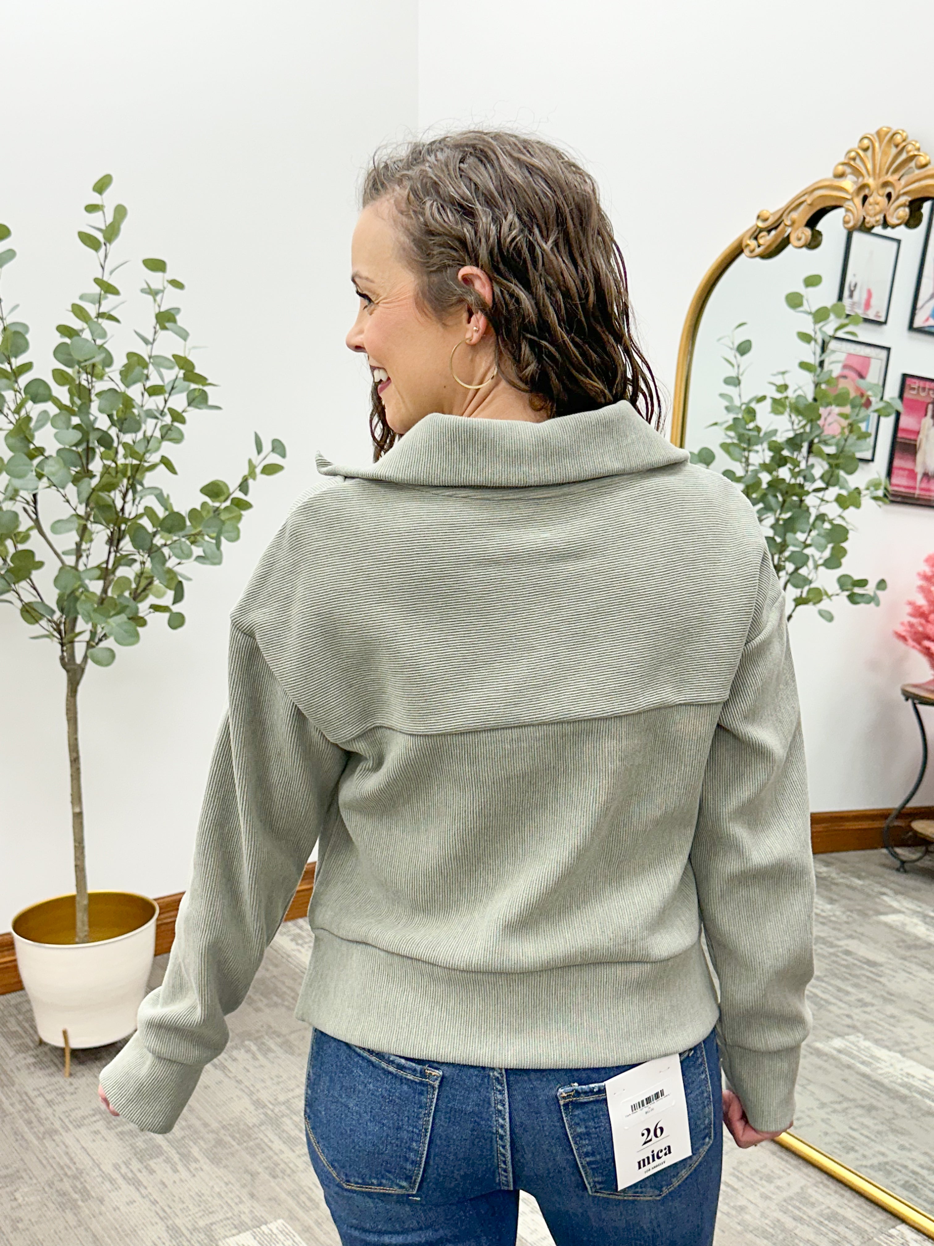 1/2 Zip Ribbed Pullover