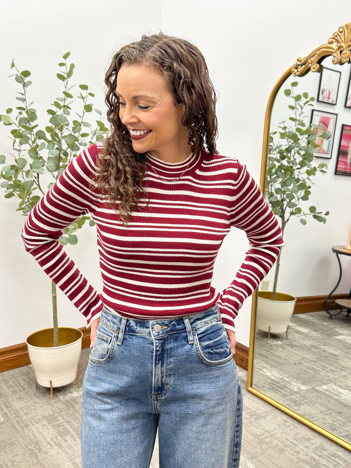 Thread & Supply Irvine Striped Long Sleeve Sweater