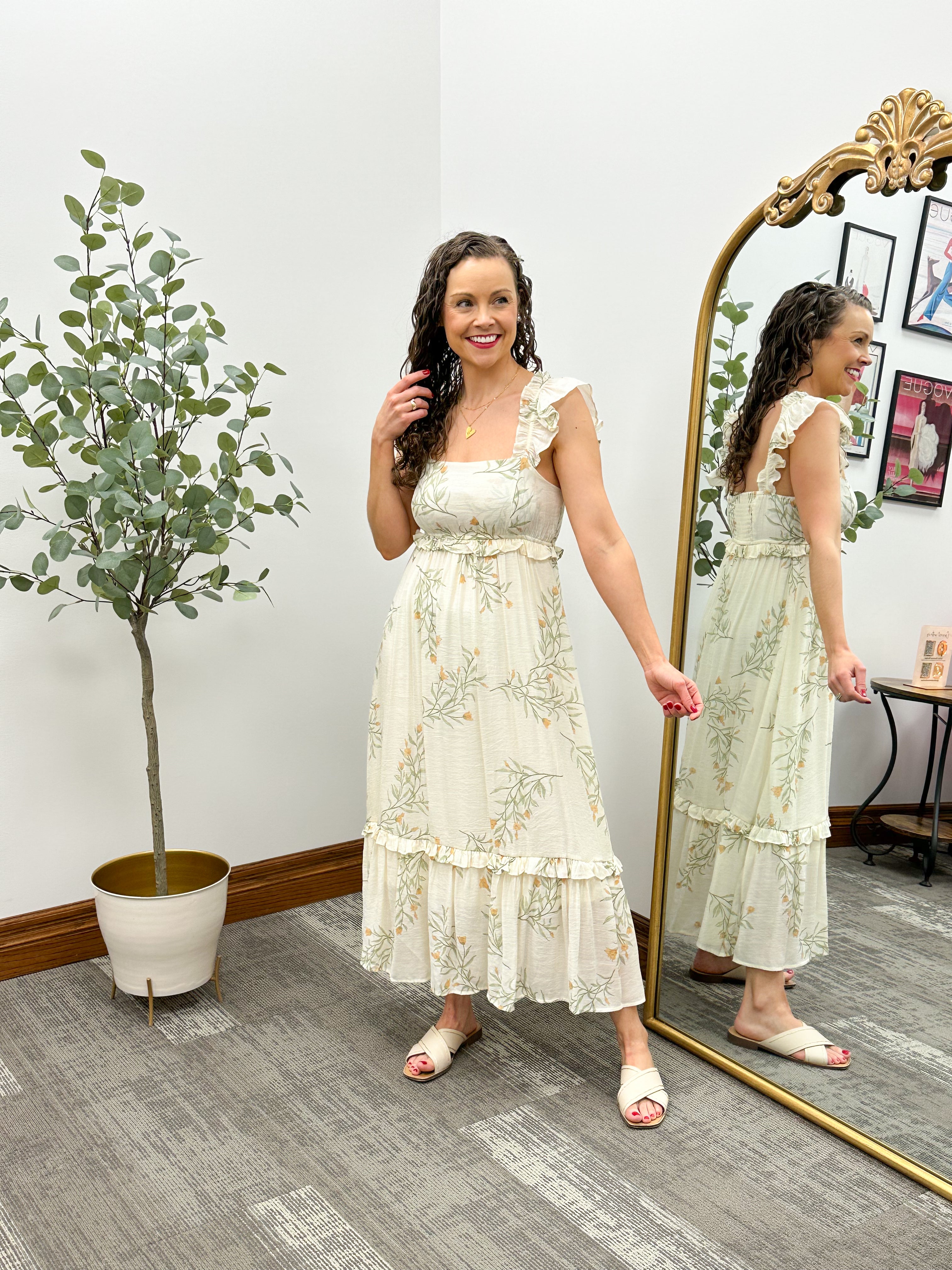 Floral Ruffle Maxi Dress