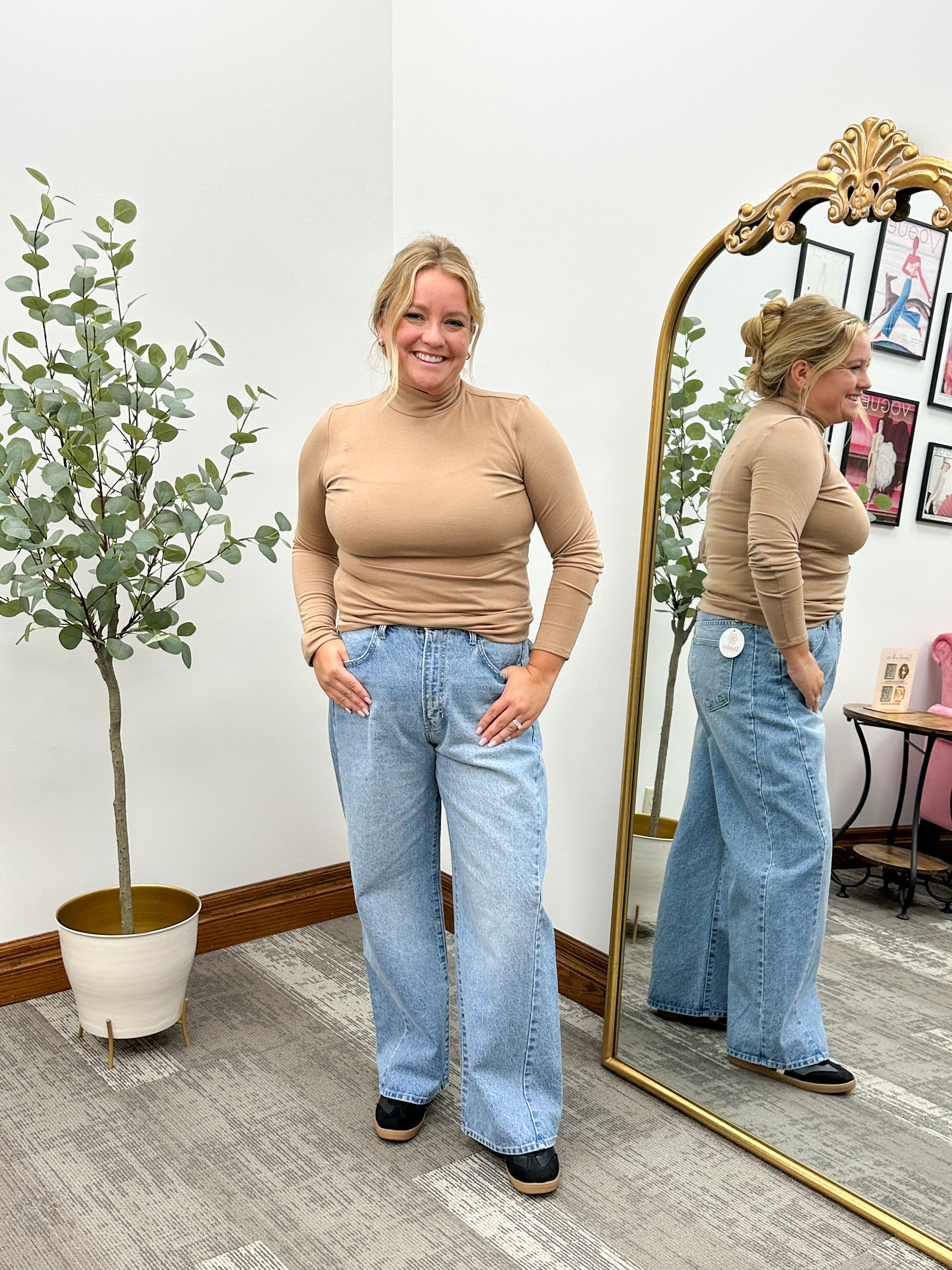 Ultra Soft Basic Turtleneck Top