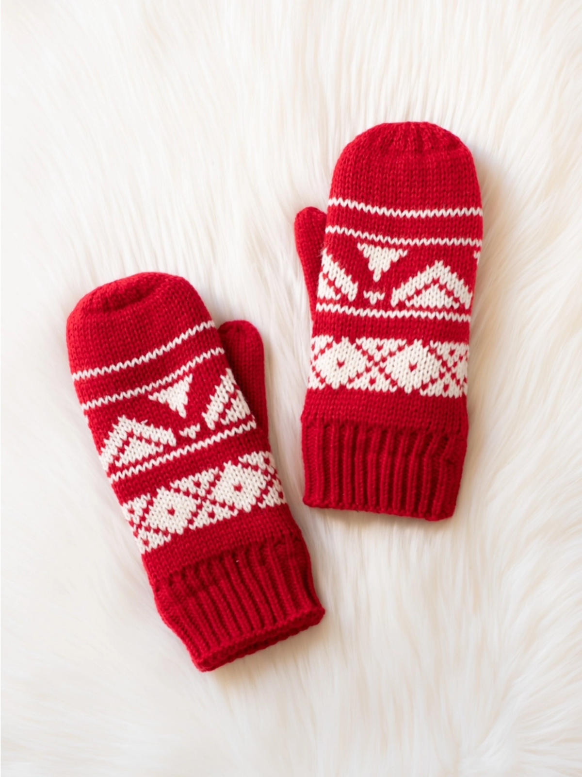 Patterned Winter Mittens (3 colors)