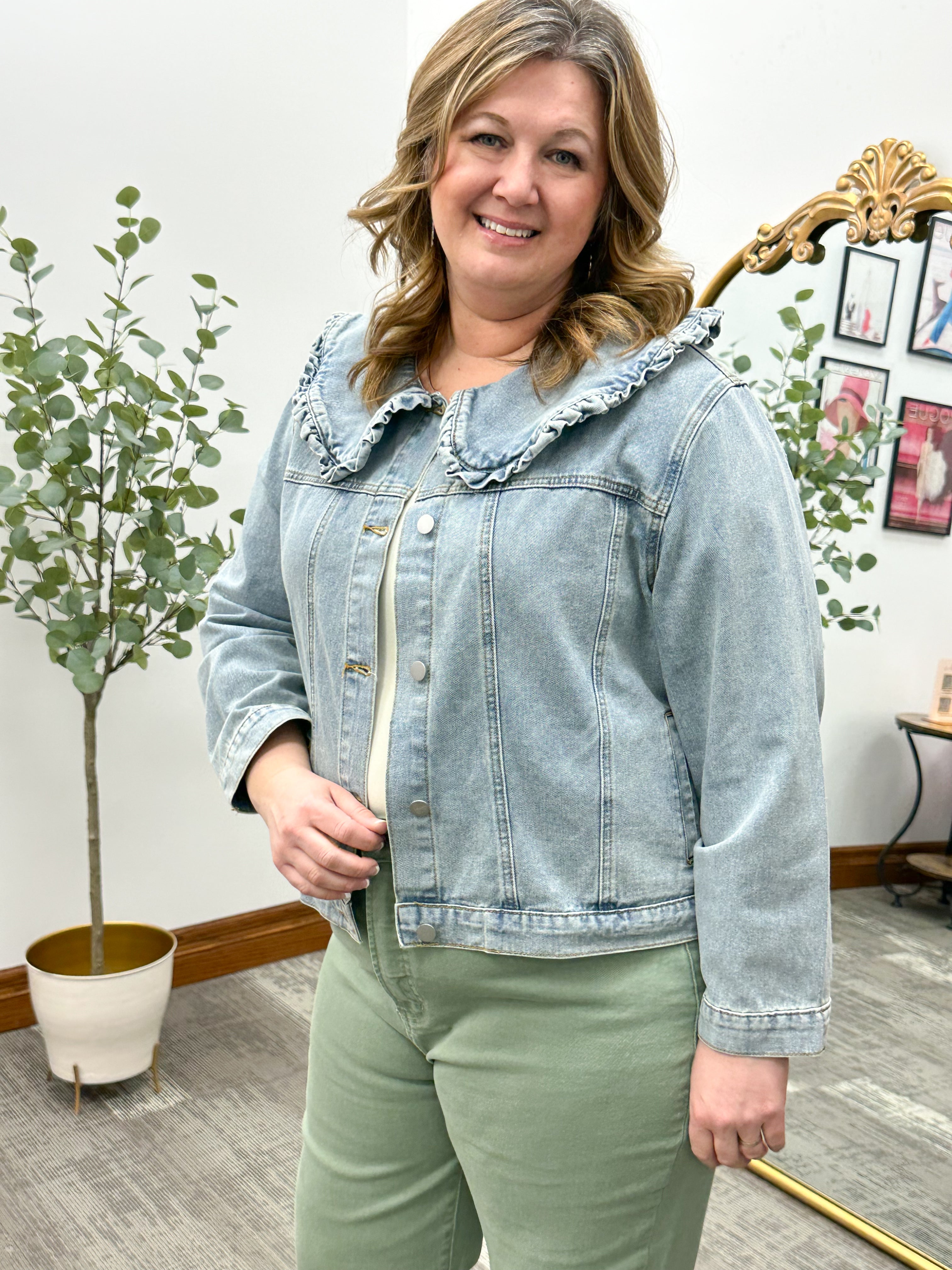 Oversized Collar Denim Jacket