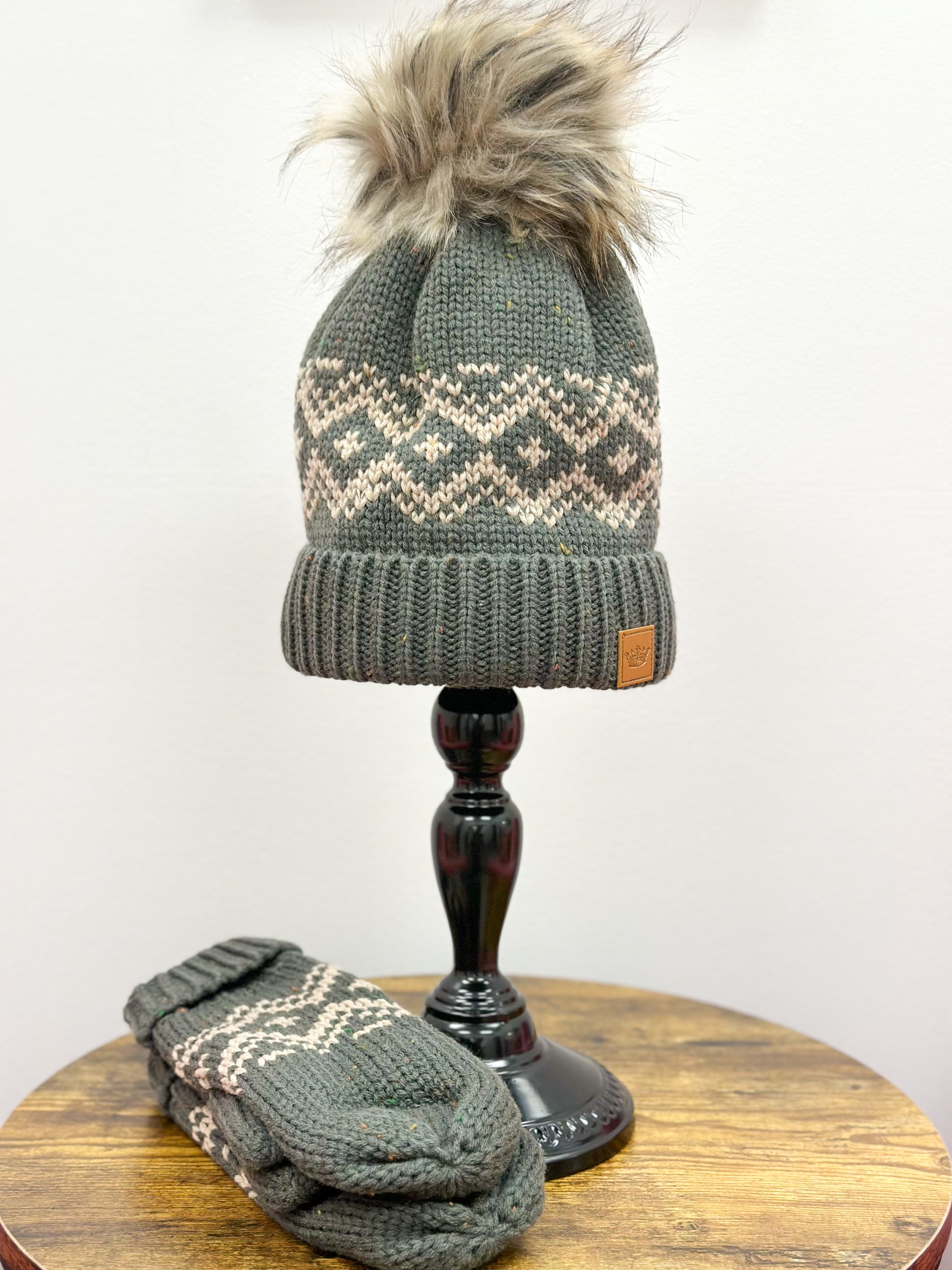 Multi Colored Knit Pom Hat