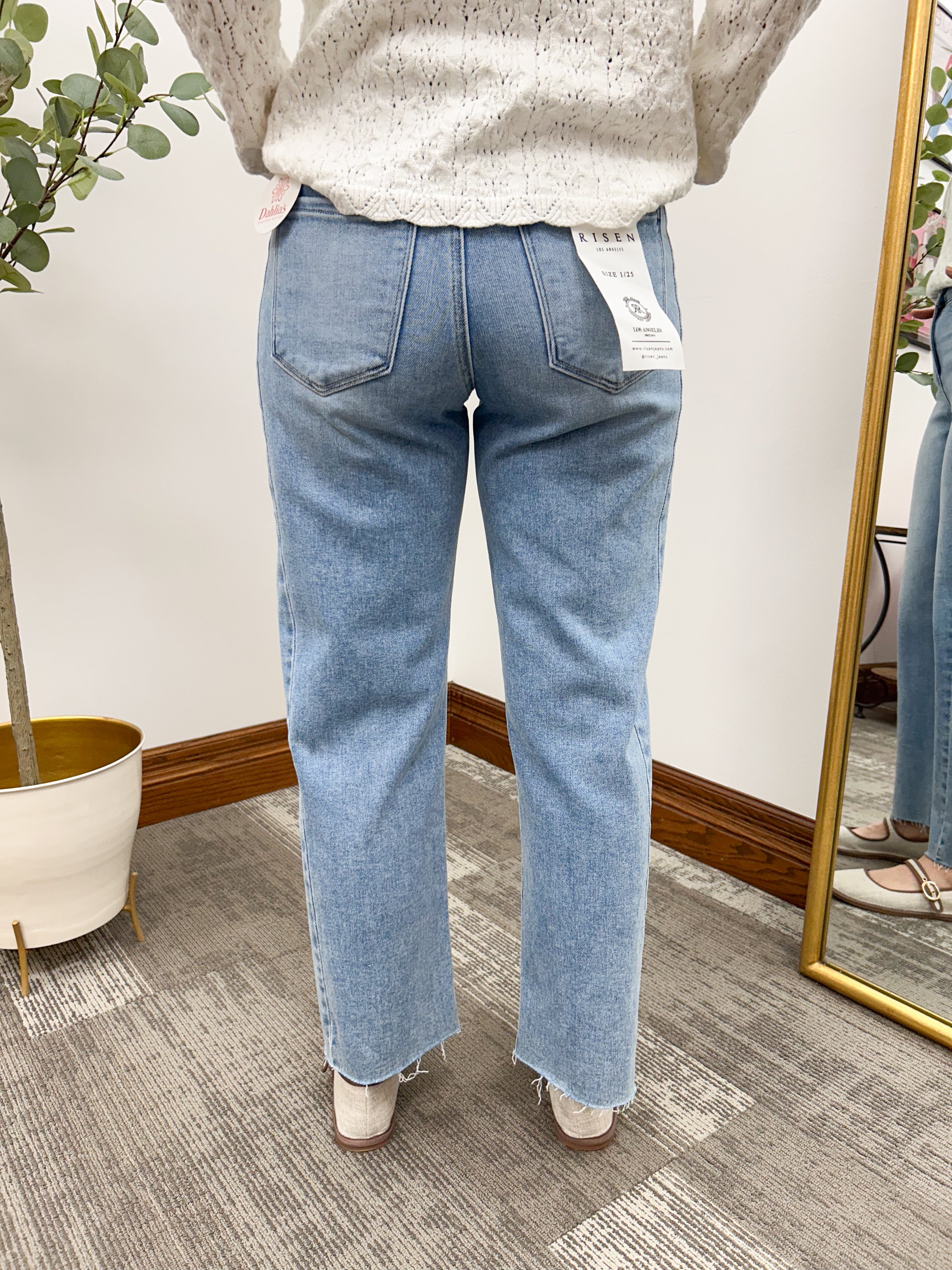 Light Wash HR Slouchy Cropped Barrel Jeans