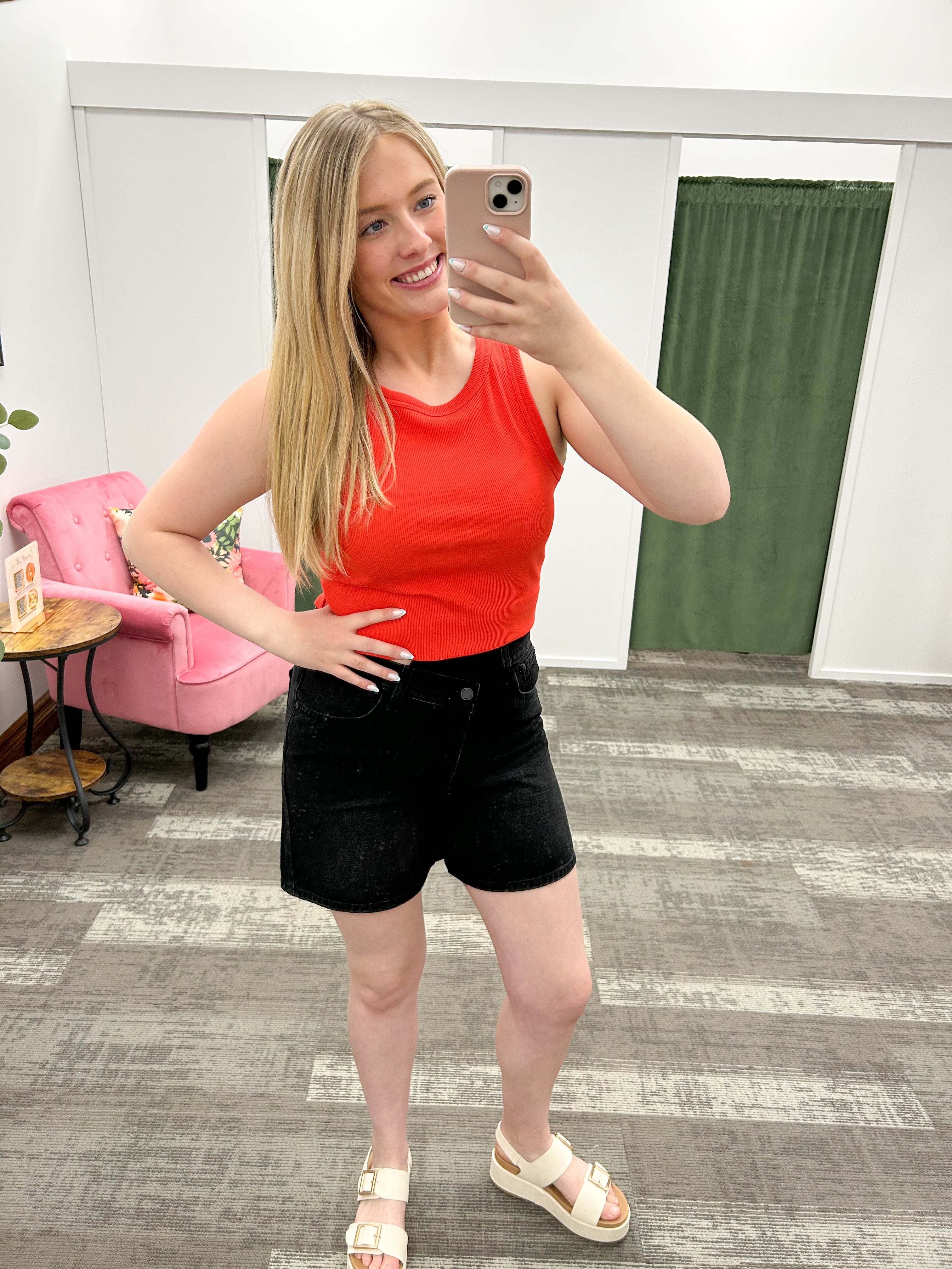 Evie Poppy Red Tank Top