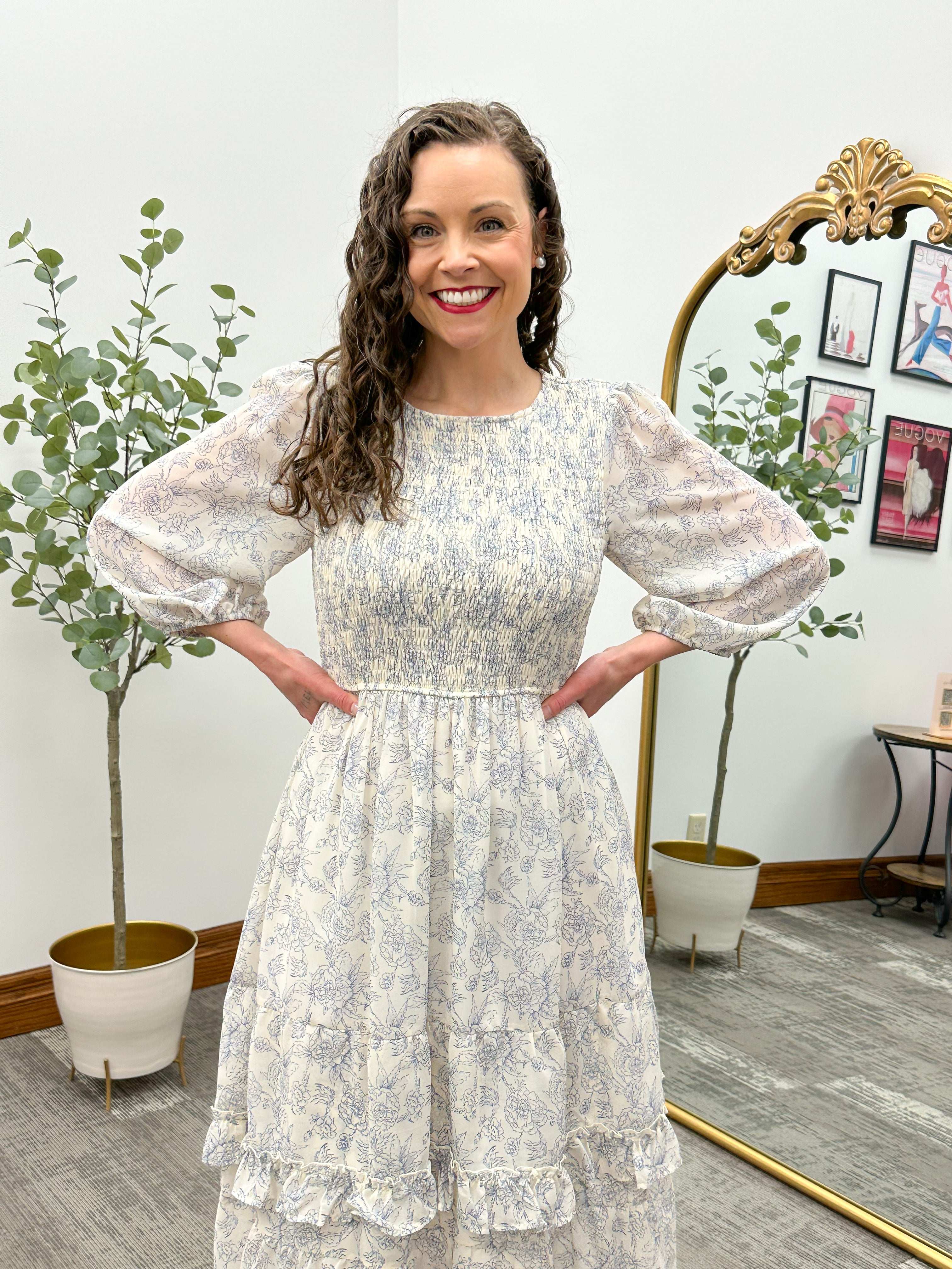 Mabel 3/4 Sleeve Maxi Dress