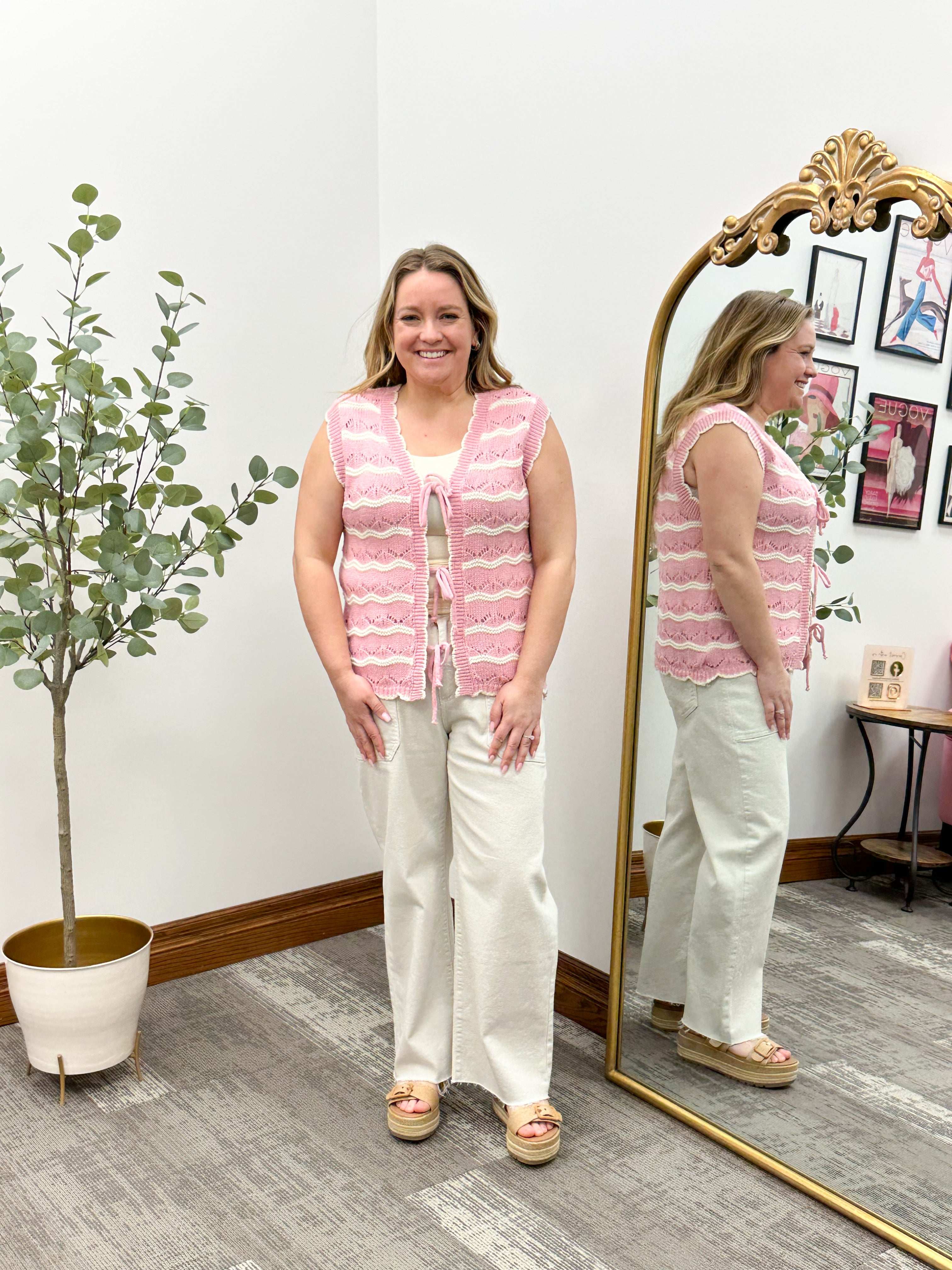 Mara Tie Front Sweater Vest