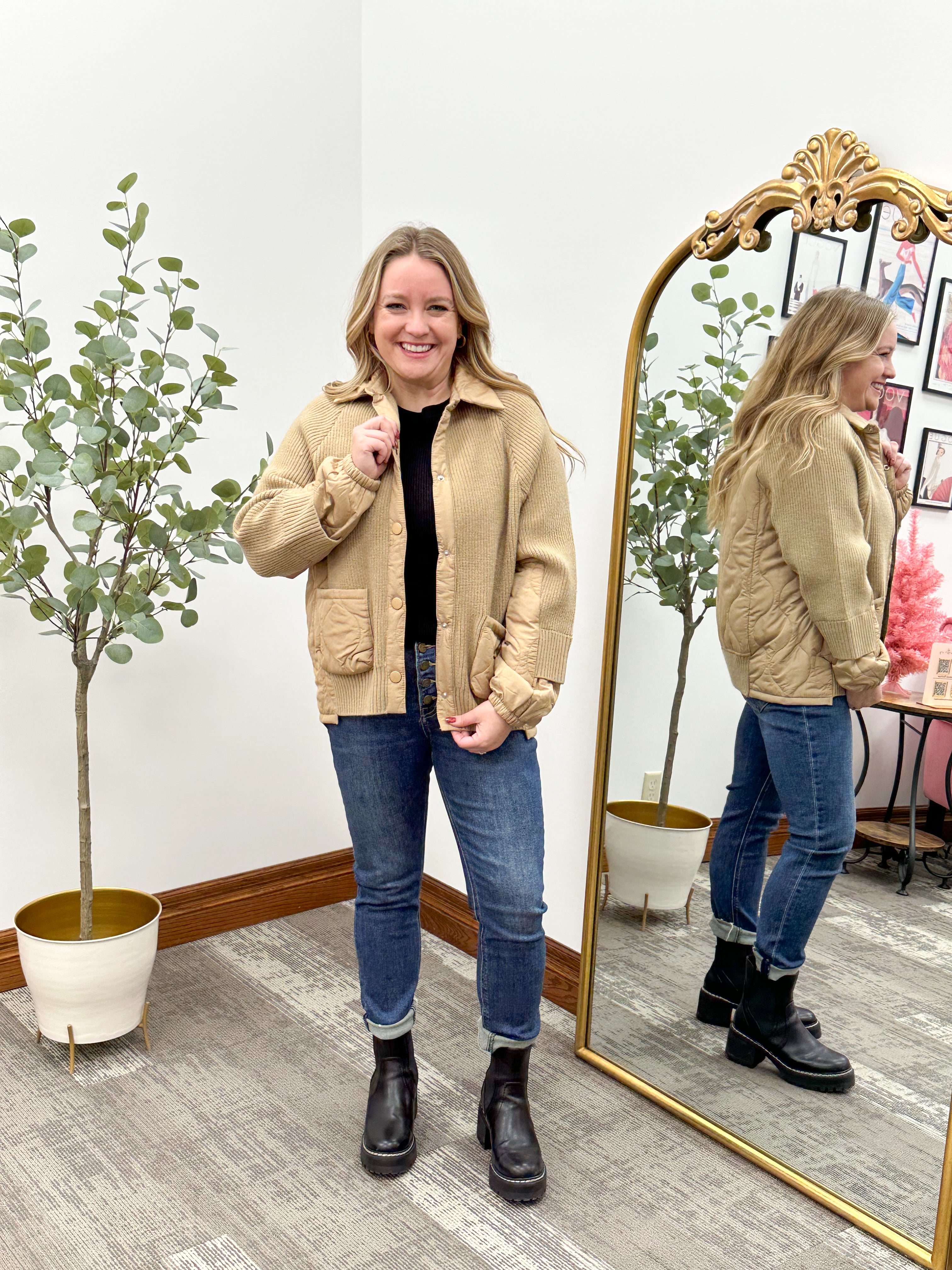 Quilted Sweater Jacket