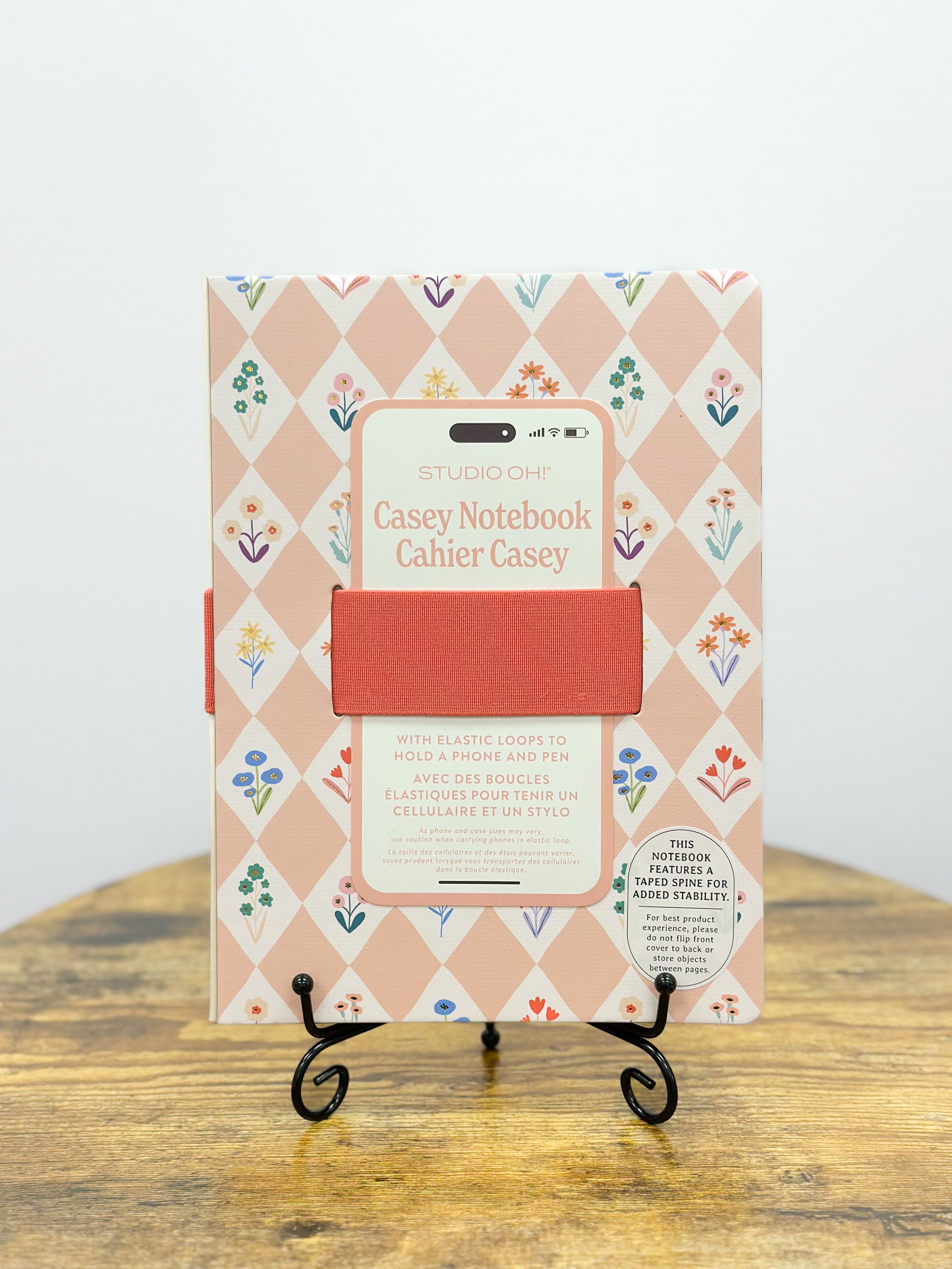 Floral Notebook W/ Phone Loop