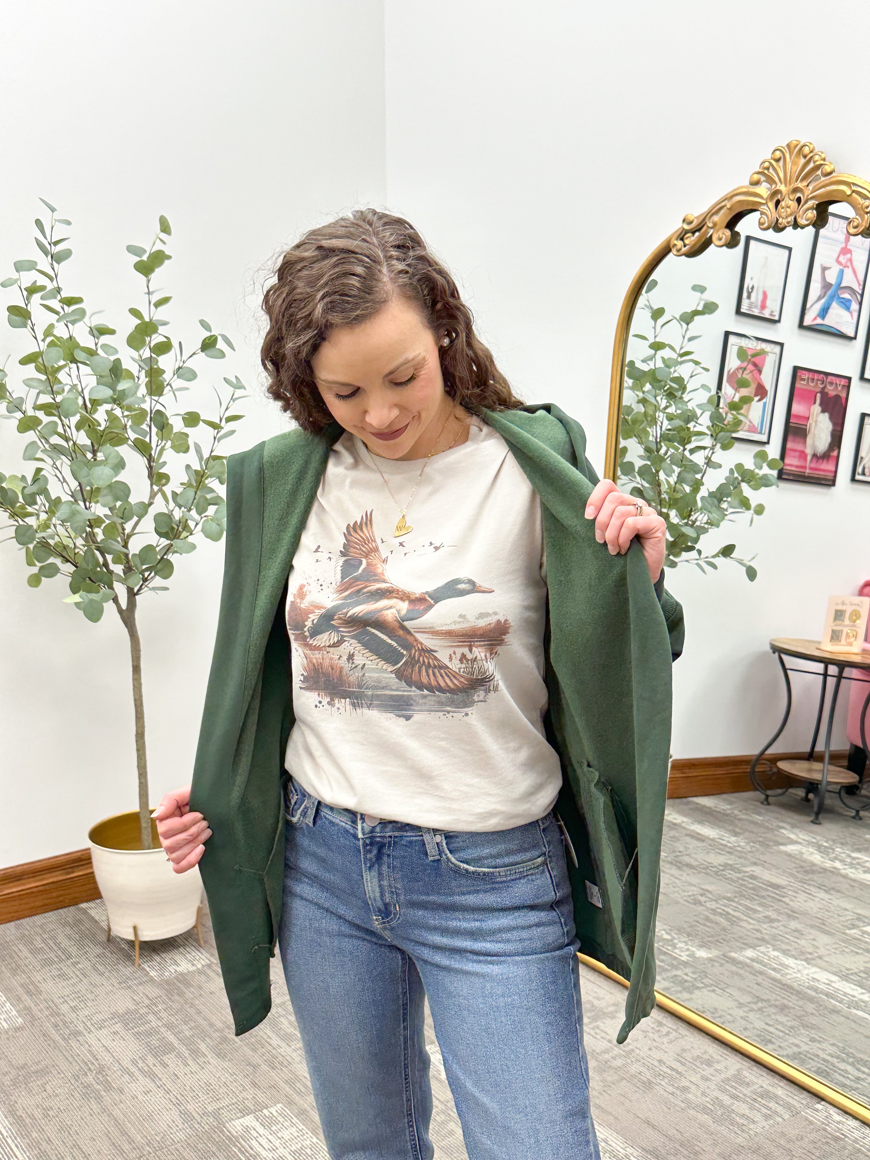 Vintage Mallard Duck Short Sleeve Graphic T-Shirt