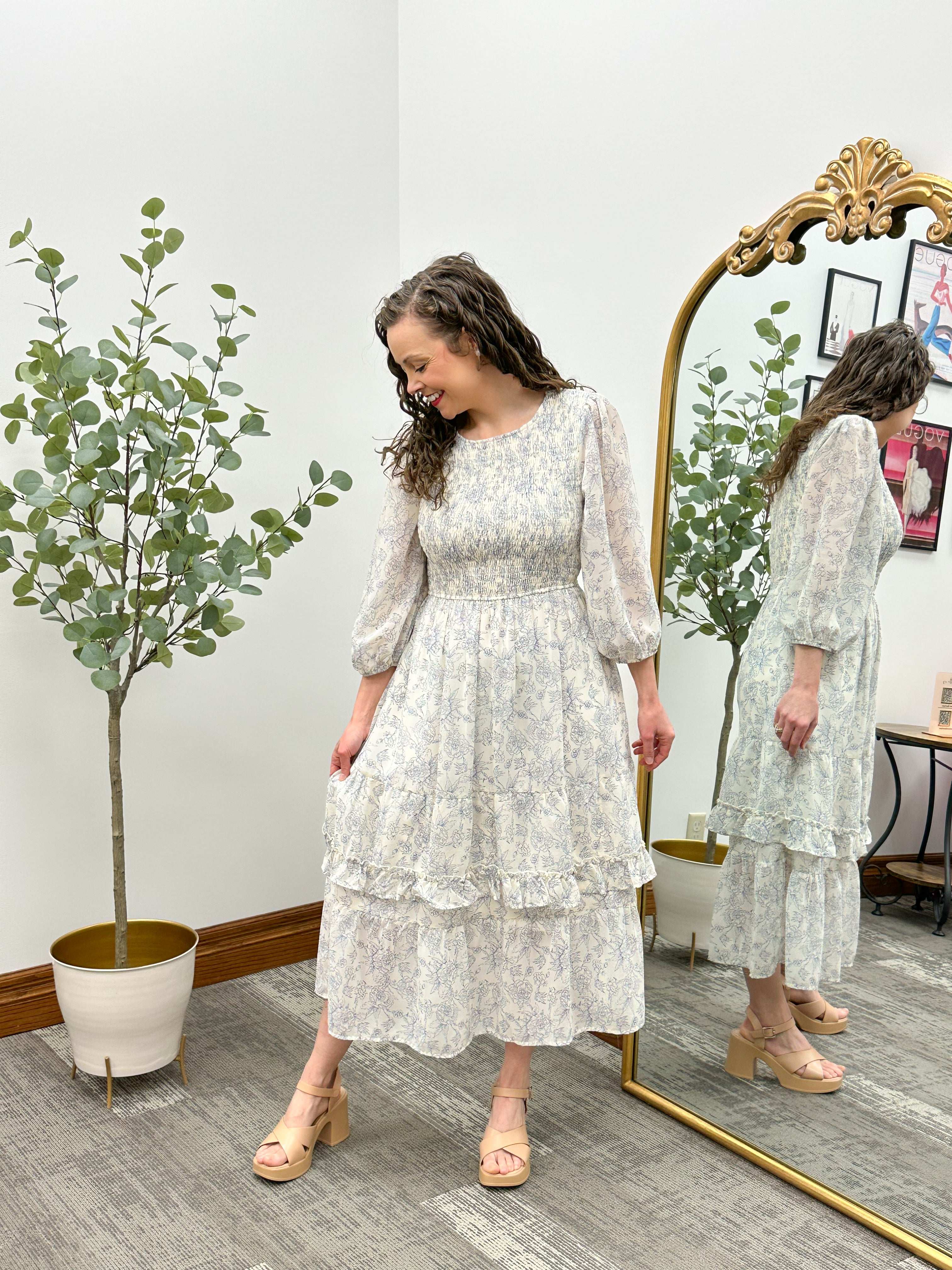 Mabel 3/4 Sleeve Maxi Dress