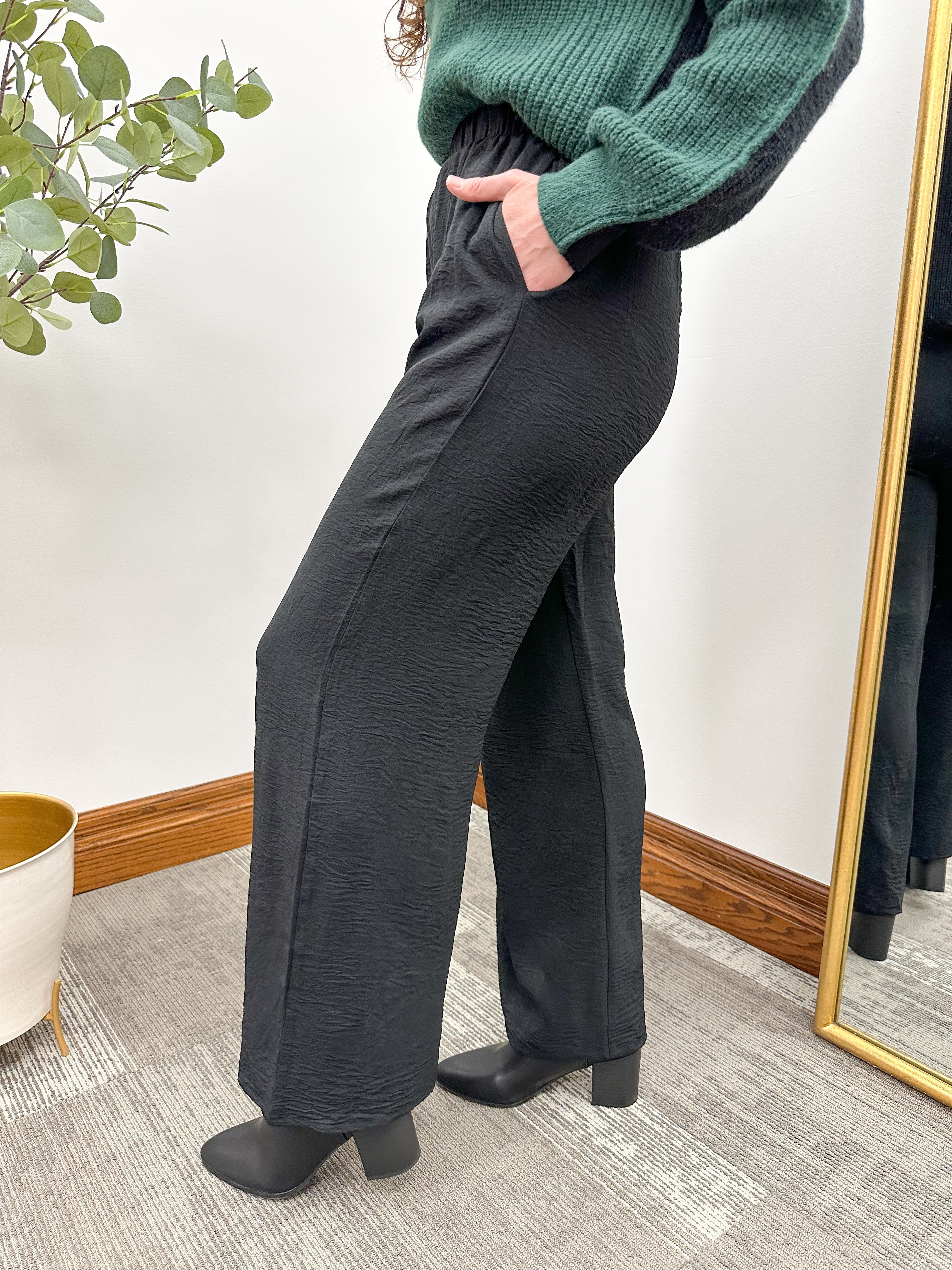 Black Wide Leg Dress Pants
