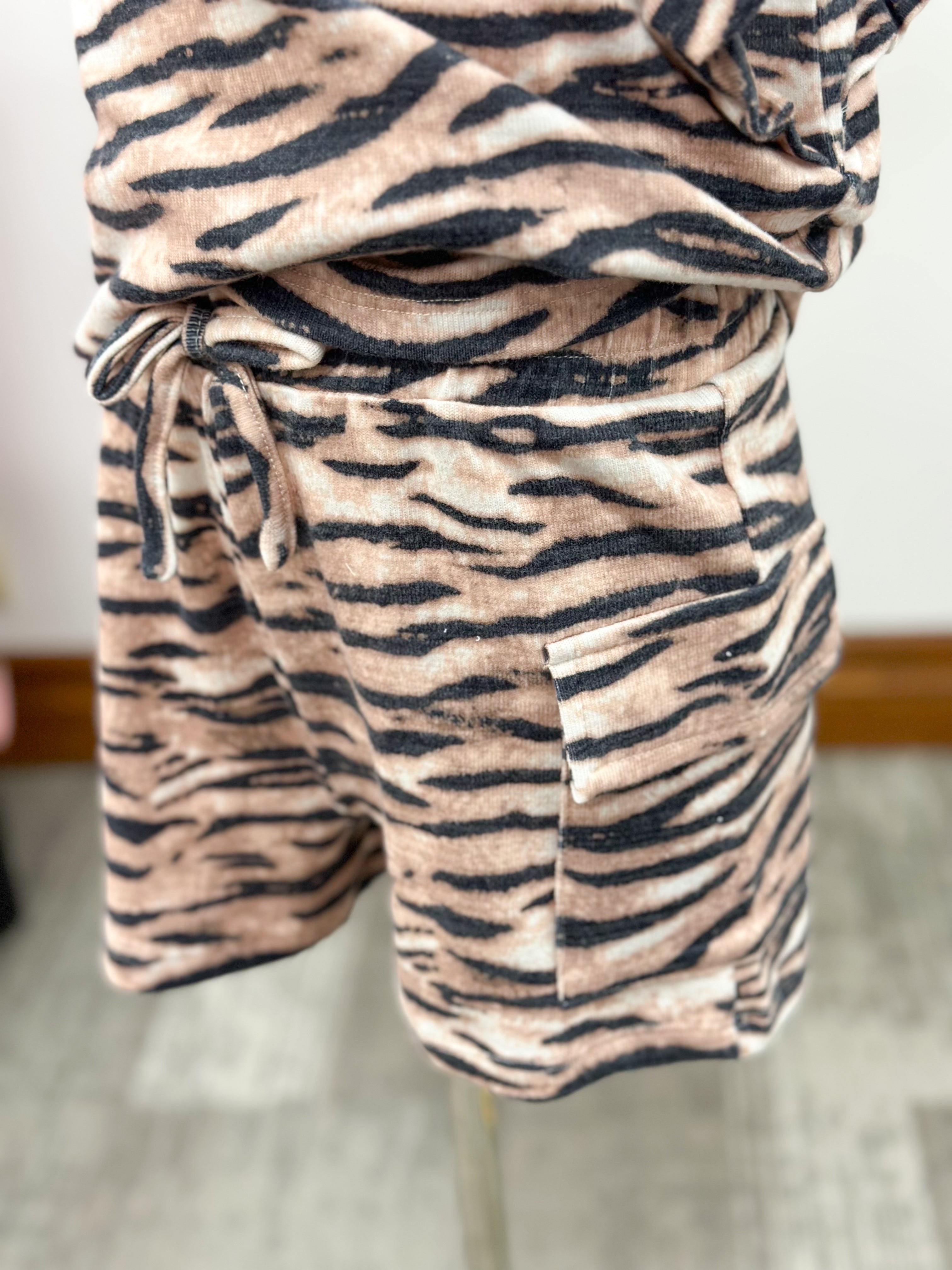Girls Tiger Stripe Short Set