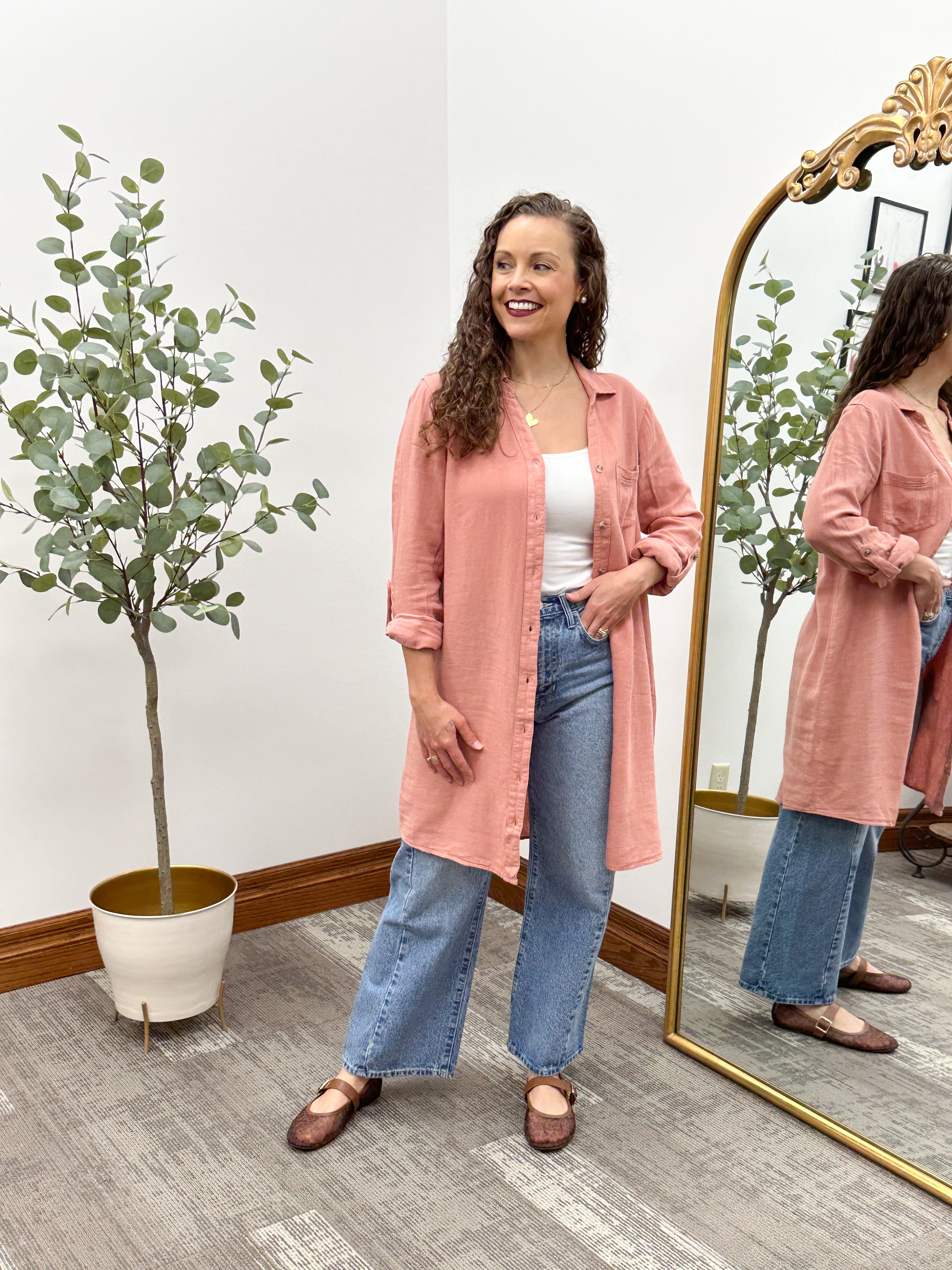 Fatina Long Sleeve Shirt Dress