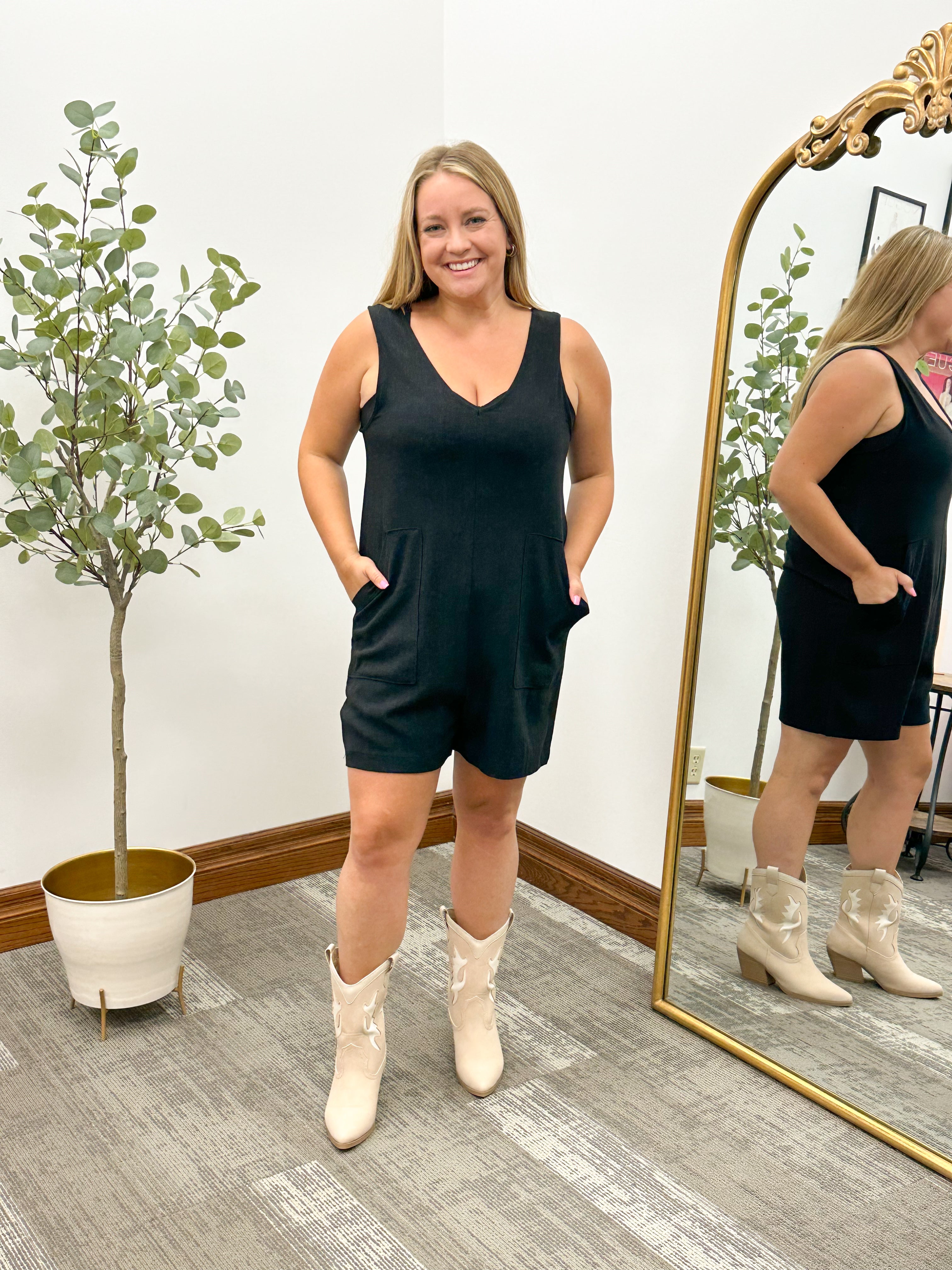 Aida Relaxed Fit Linen Romper