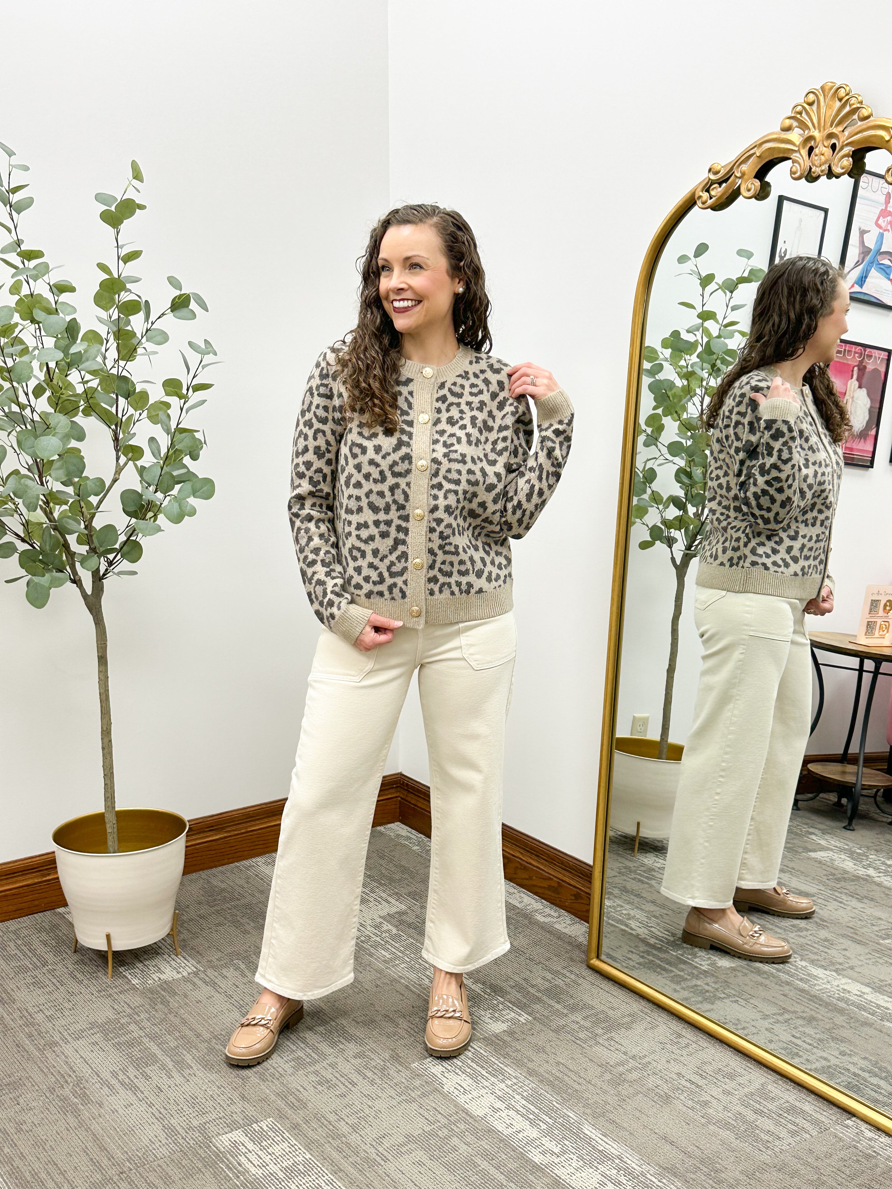 Leopard Button Up Cardigan