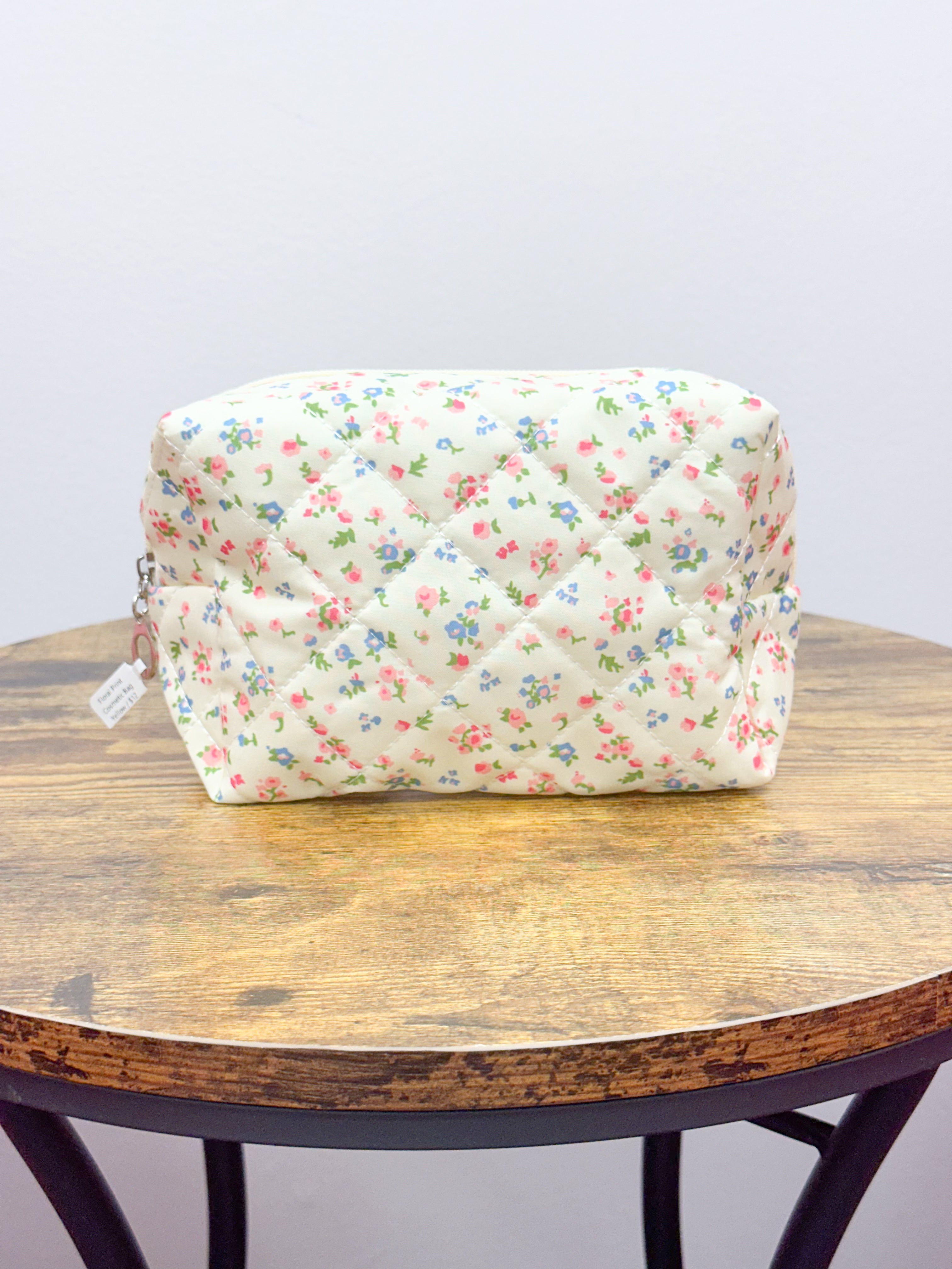 Floral Print Cosmetic Bag