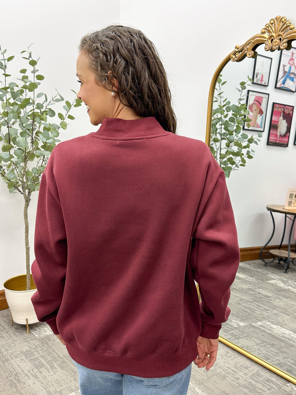 Oversized Mock Neck Sweatshirt (4 colors)