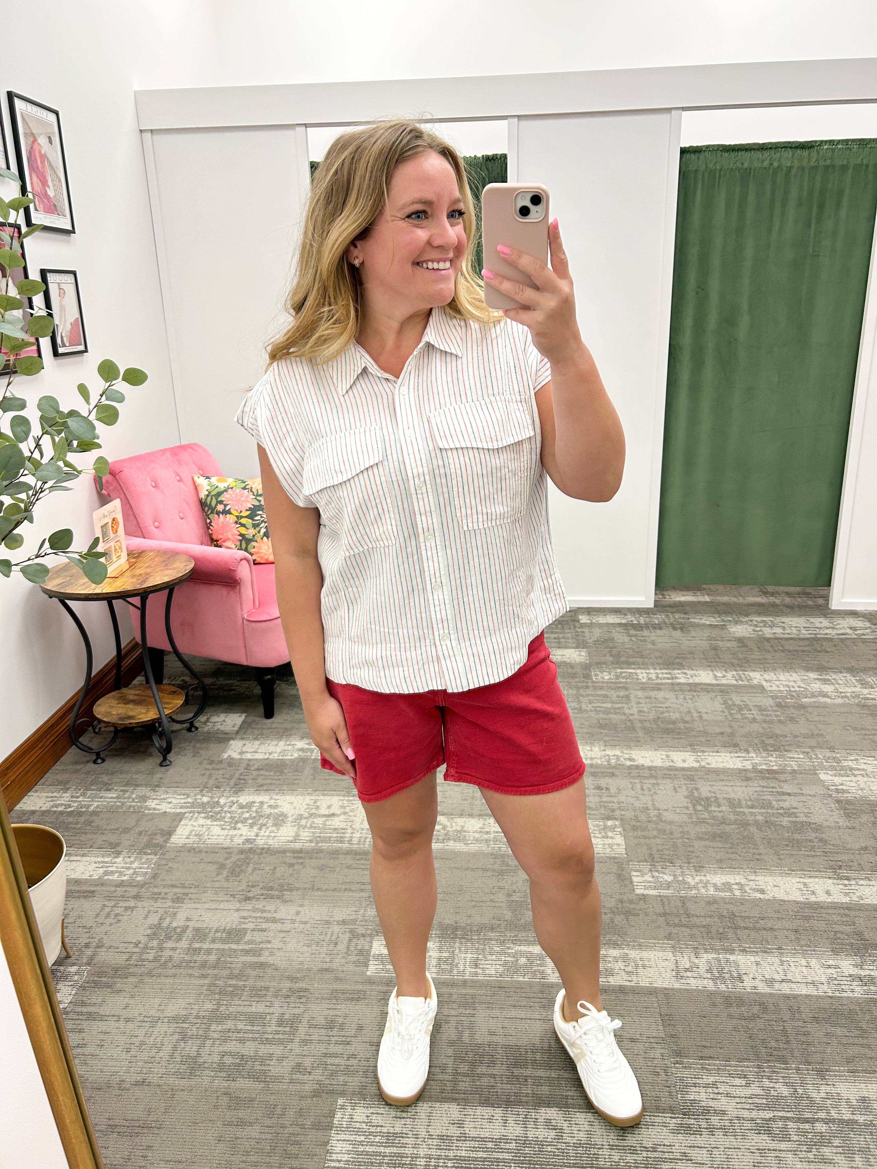 Lydia Striped Button Up Shirt