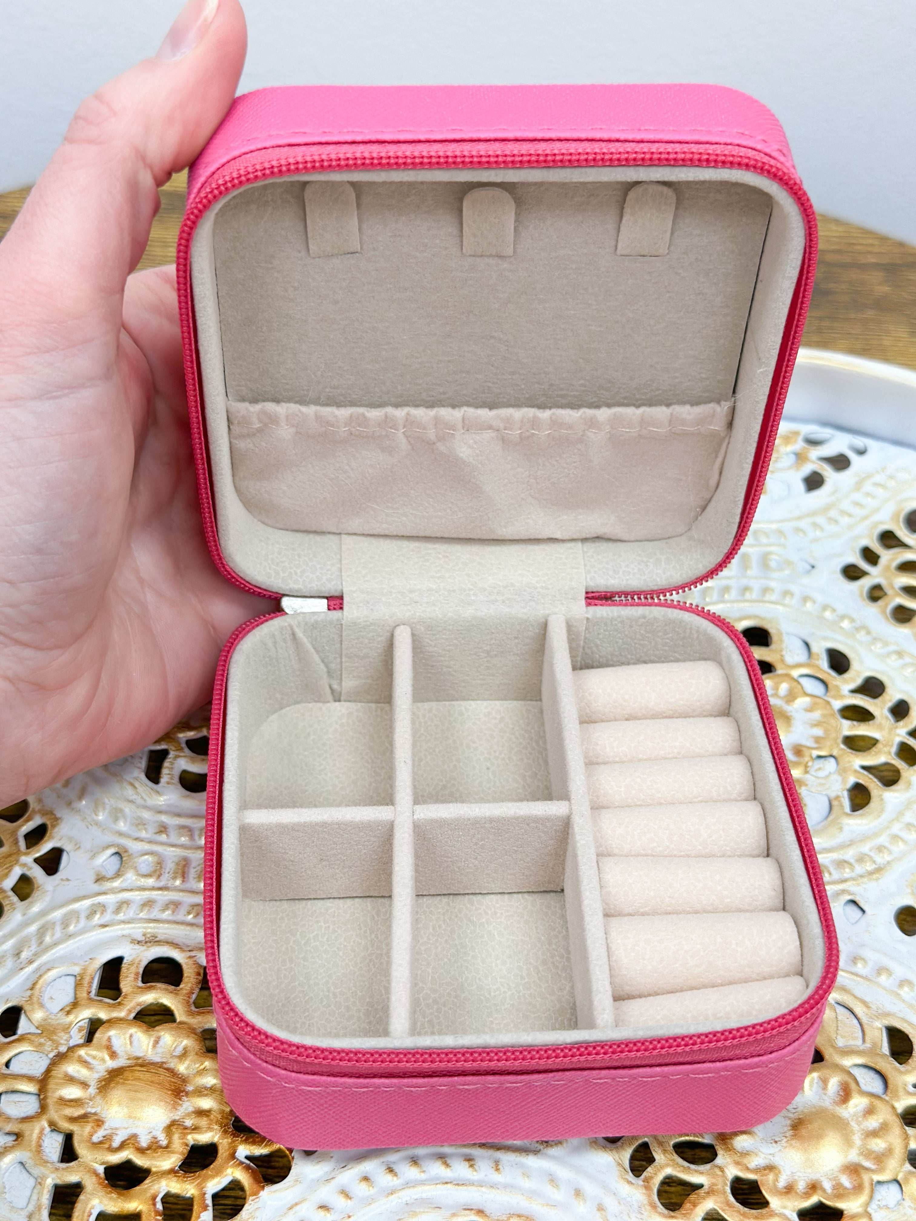 Travel jewelry storage box.