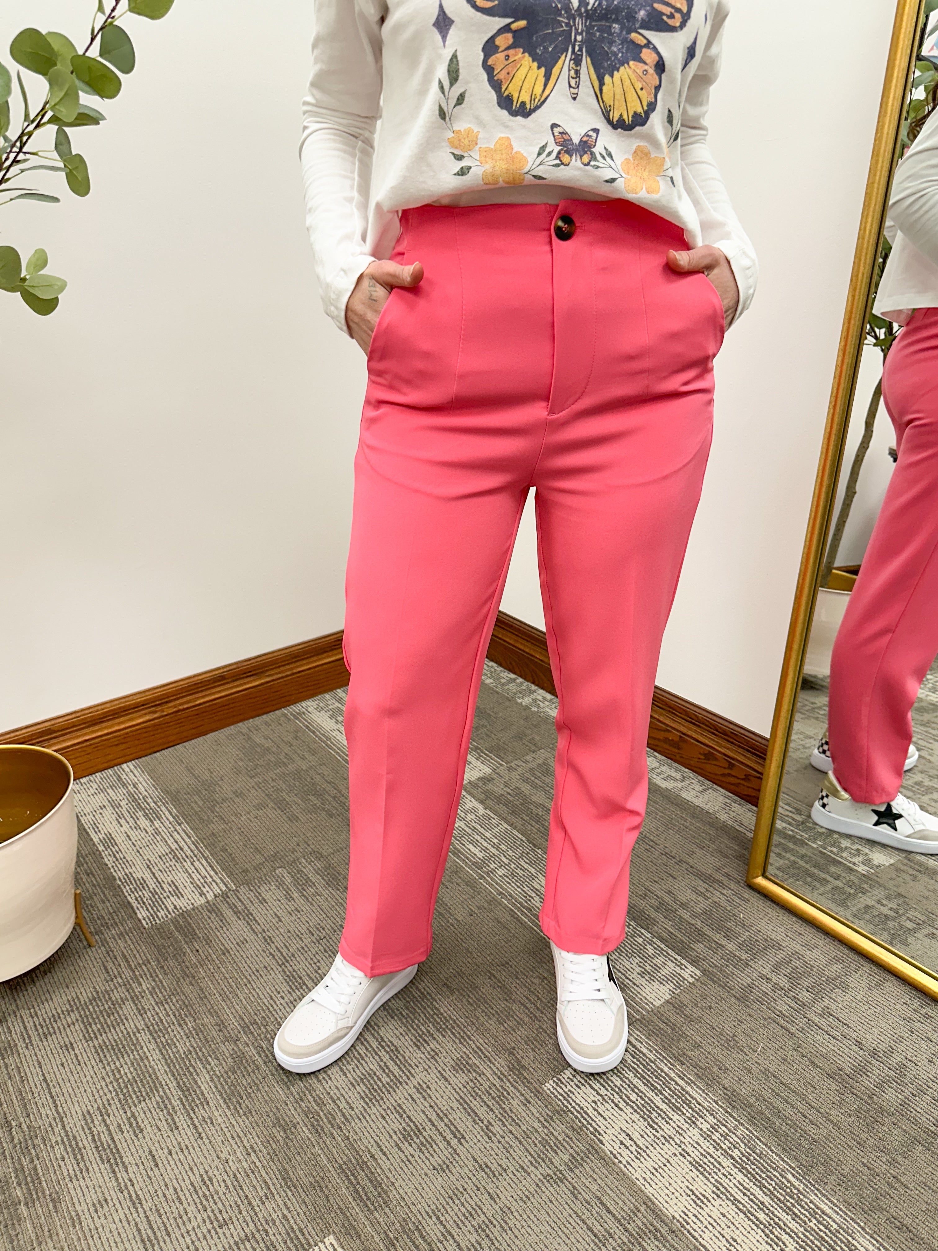 Kyla Pink Dress Pants