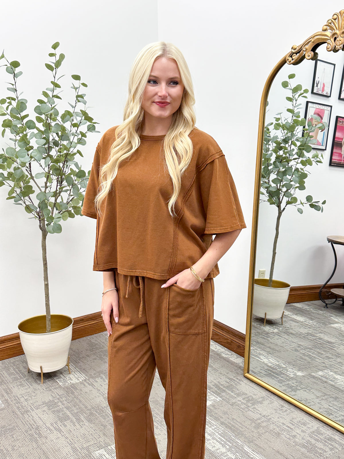 brown matching set