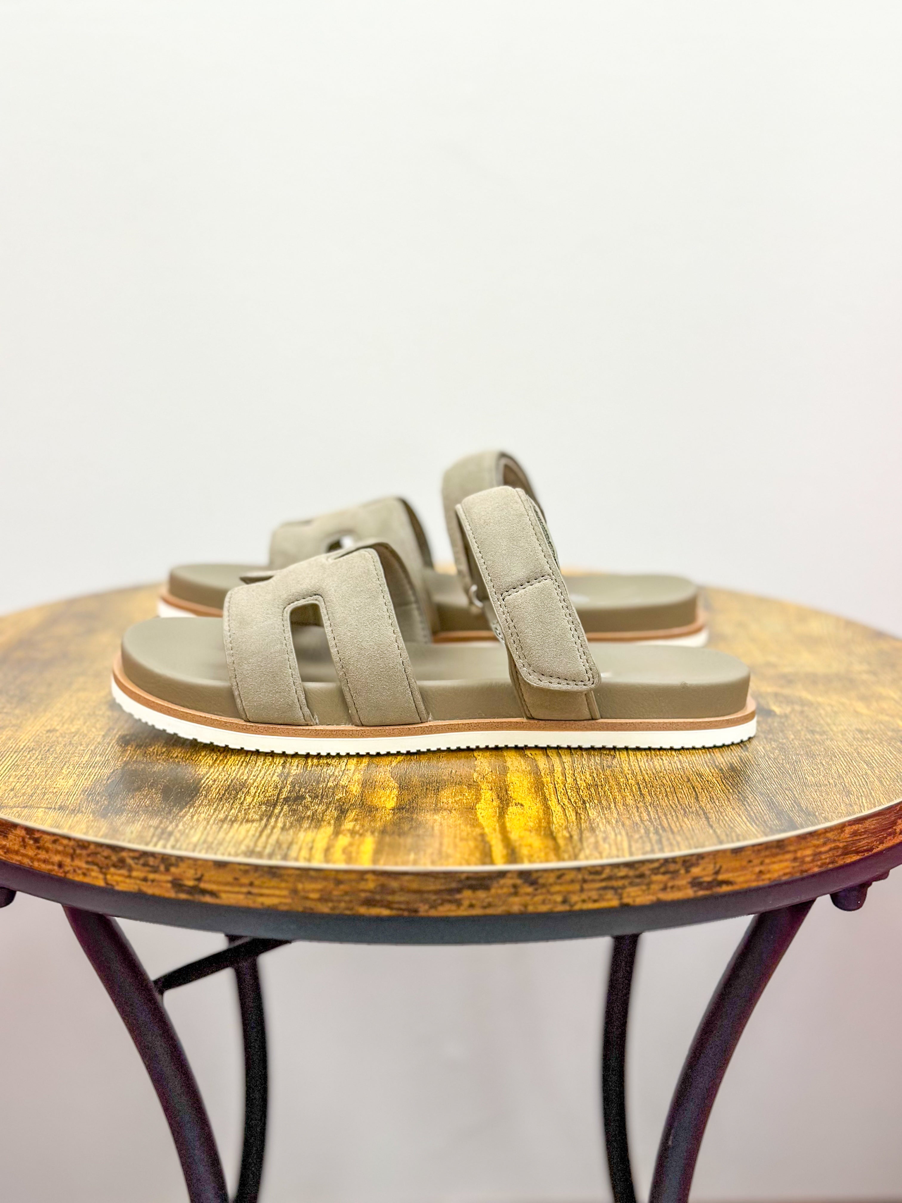 Vanessa Taupe Velcro Sandals
