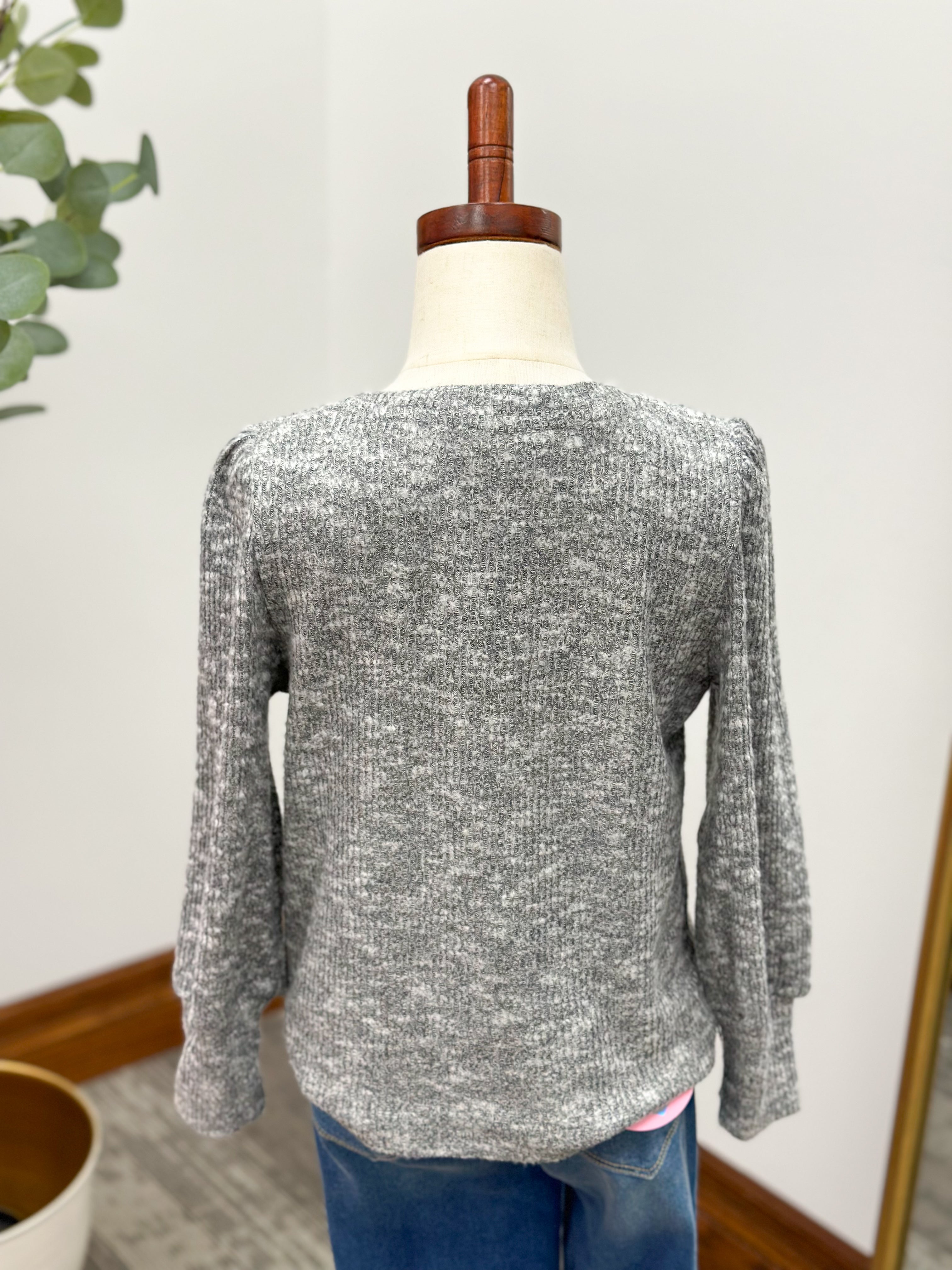 Girls Heather Grey Top