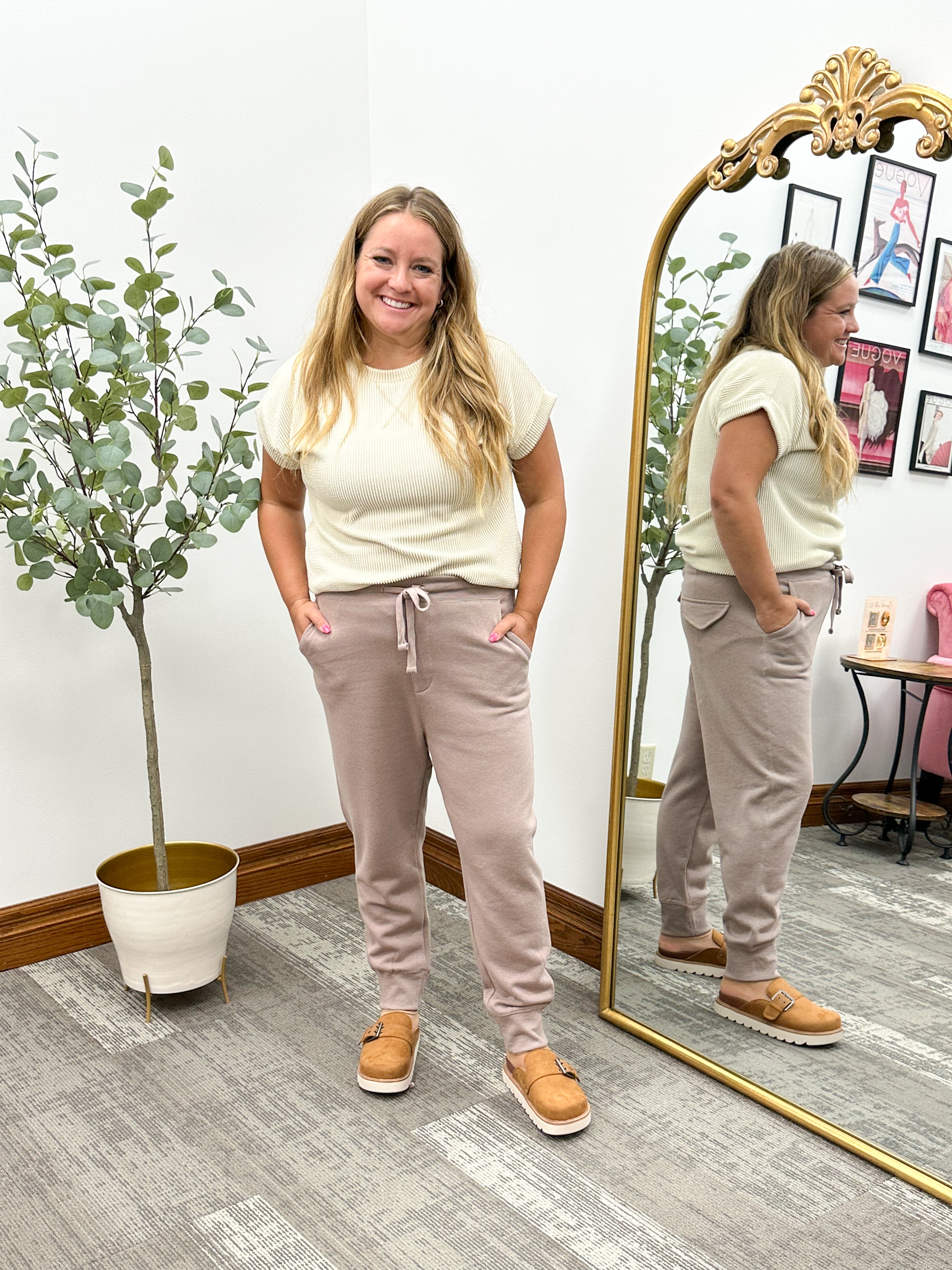 Rosy Brown Jogger Sweatpants