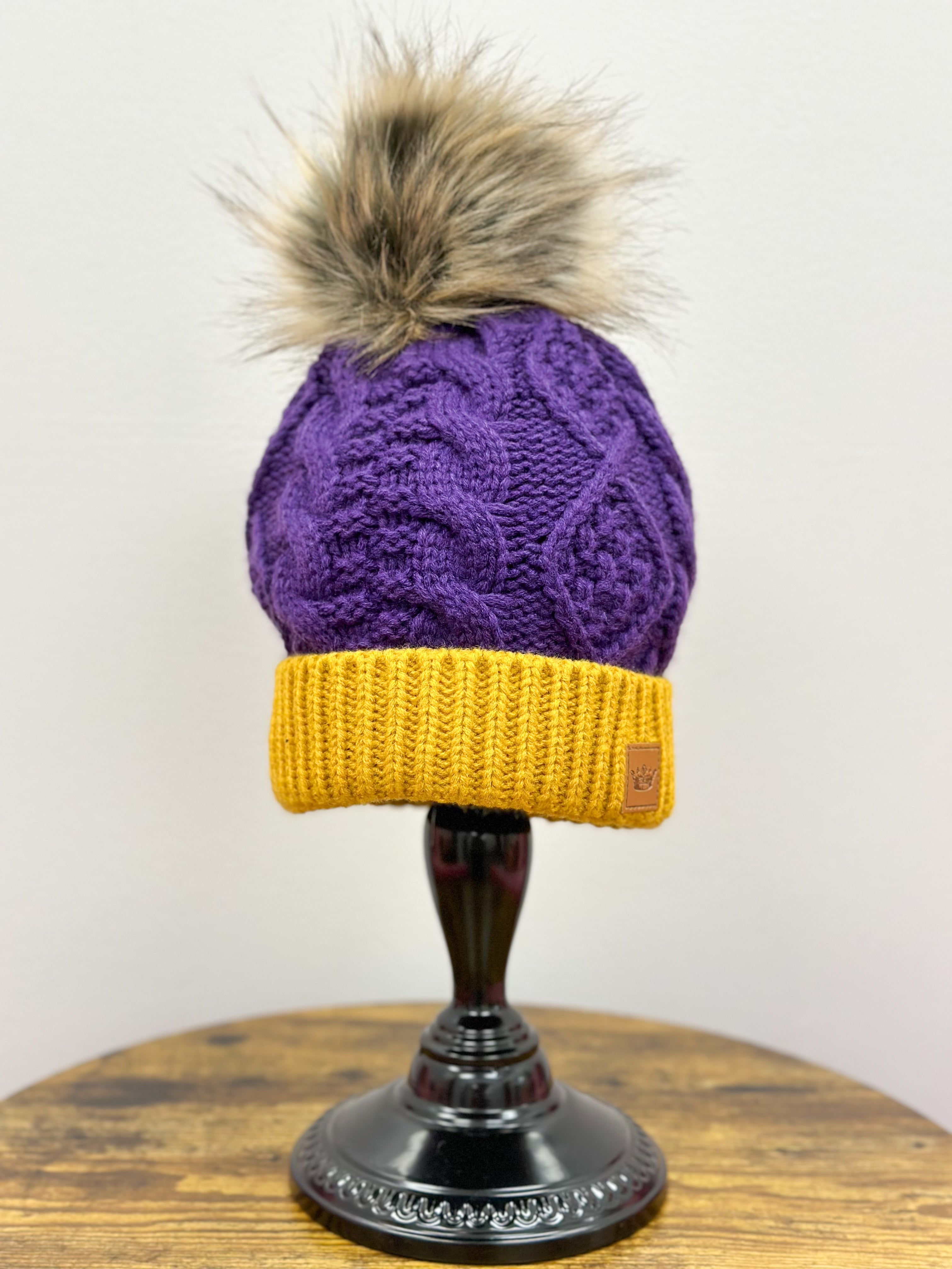 Cable Knit Pom Hat