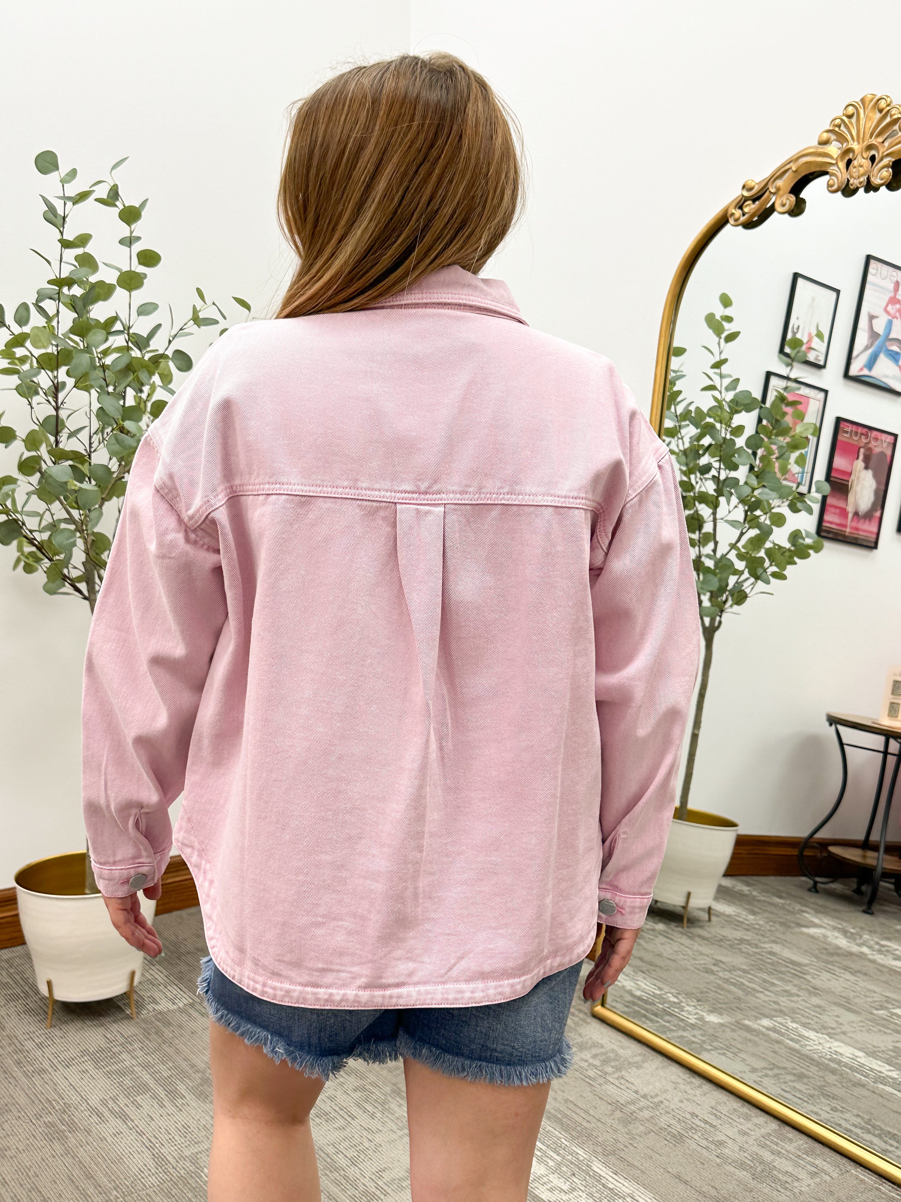 Mel Pink Denim Jacket