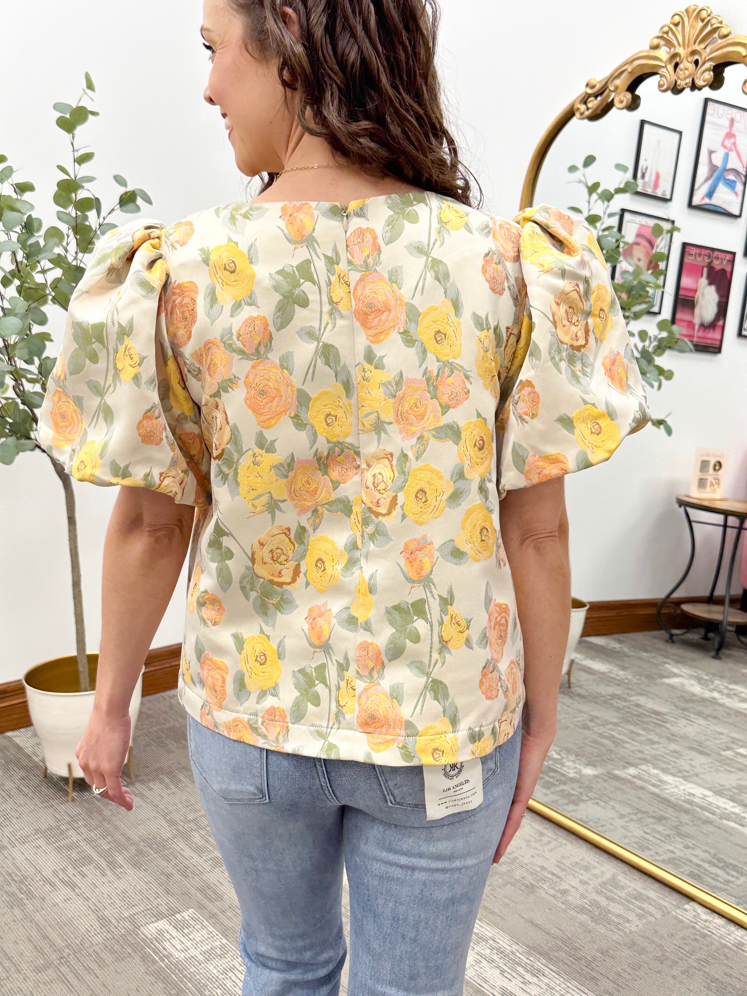 Lacey Vintage Floral Top