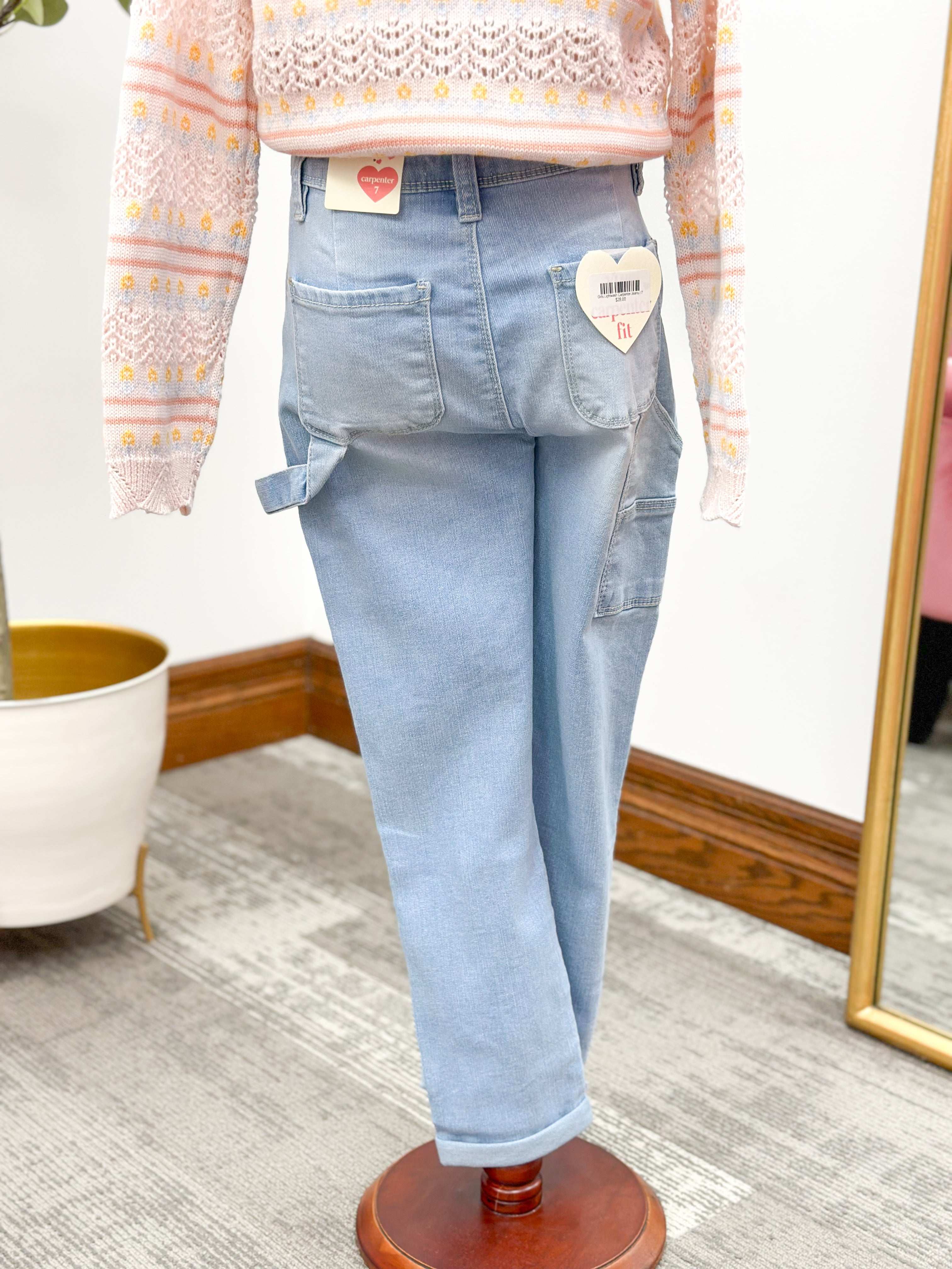 Girls Lightwash Carpenter Jeans