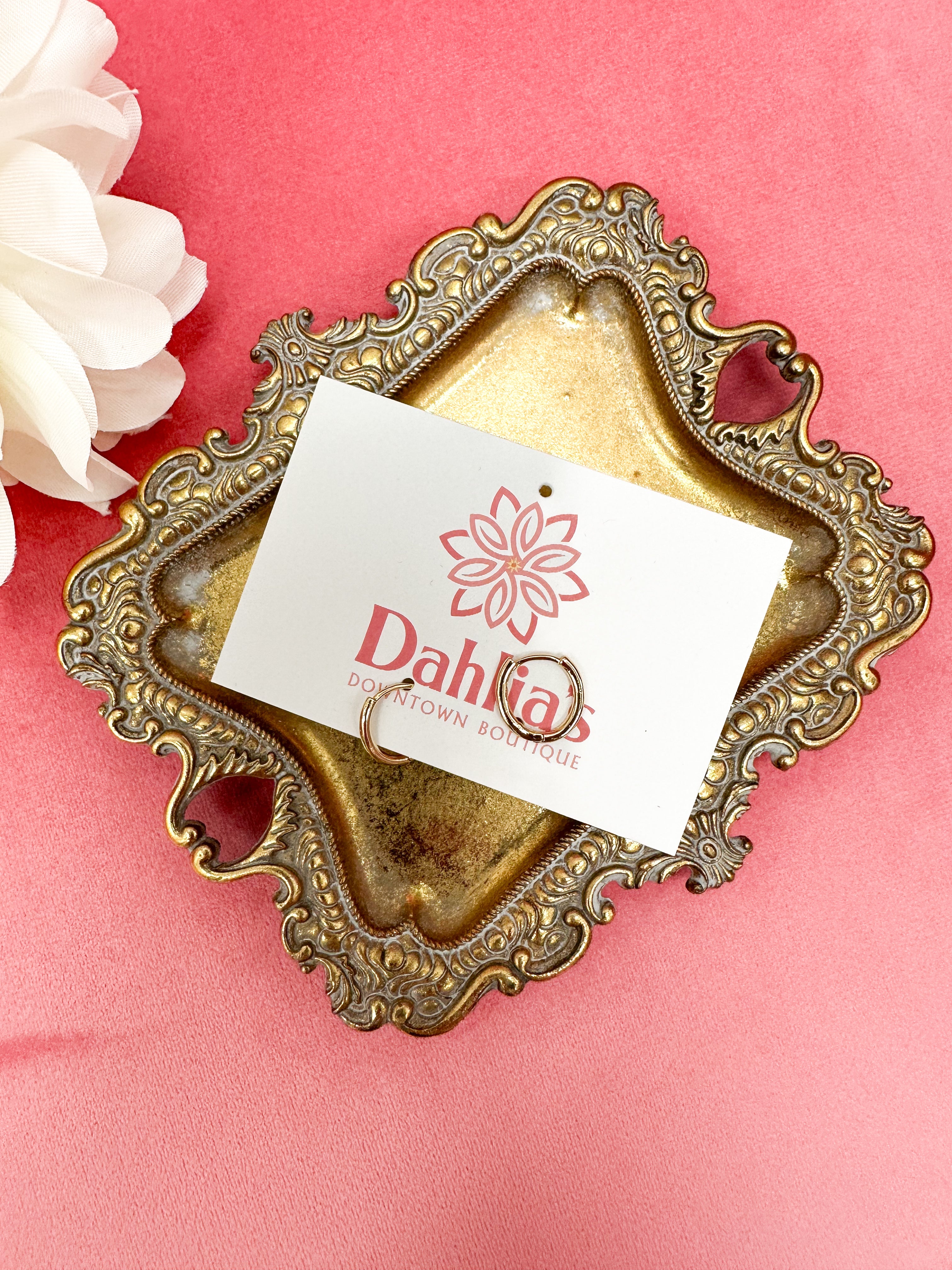 Gold Dipped Small Hoop Earrings